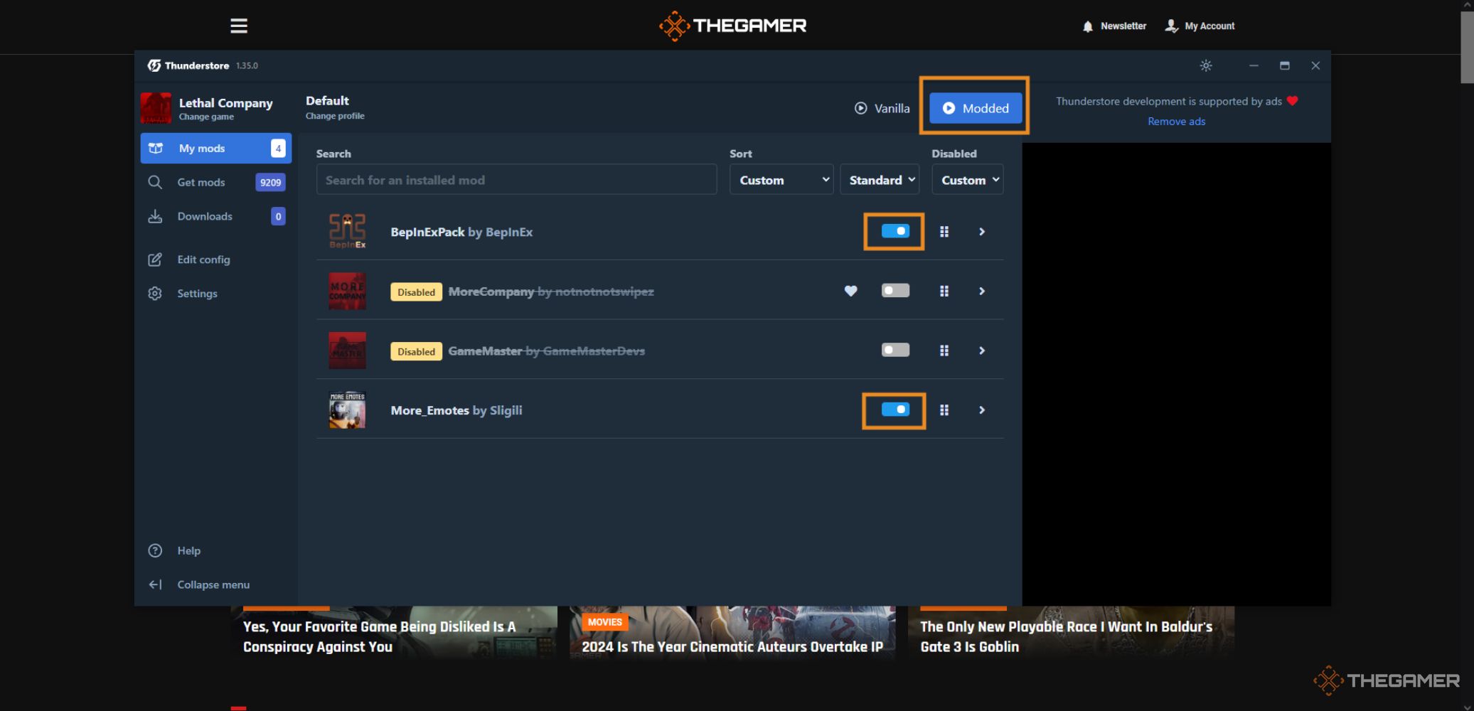 Lethal Company Thunderstore Mod Manager More Emotes TheGamer