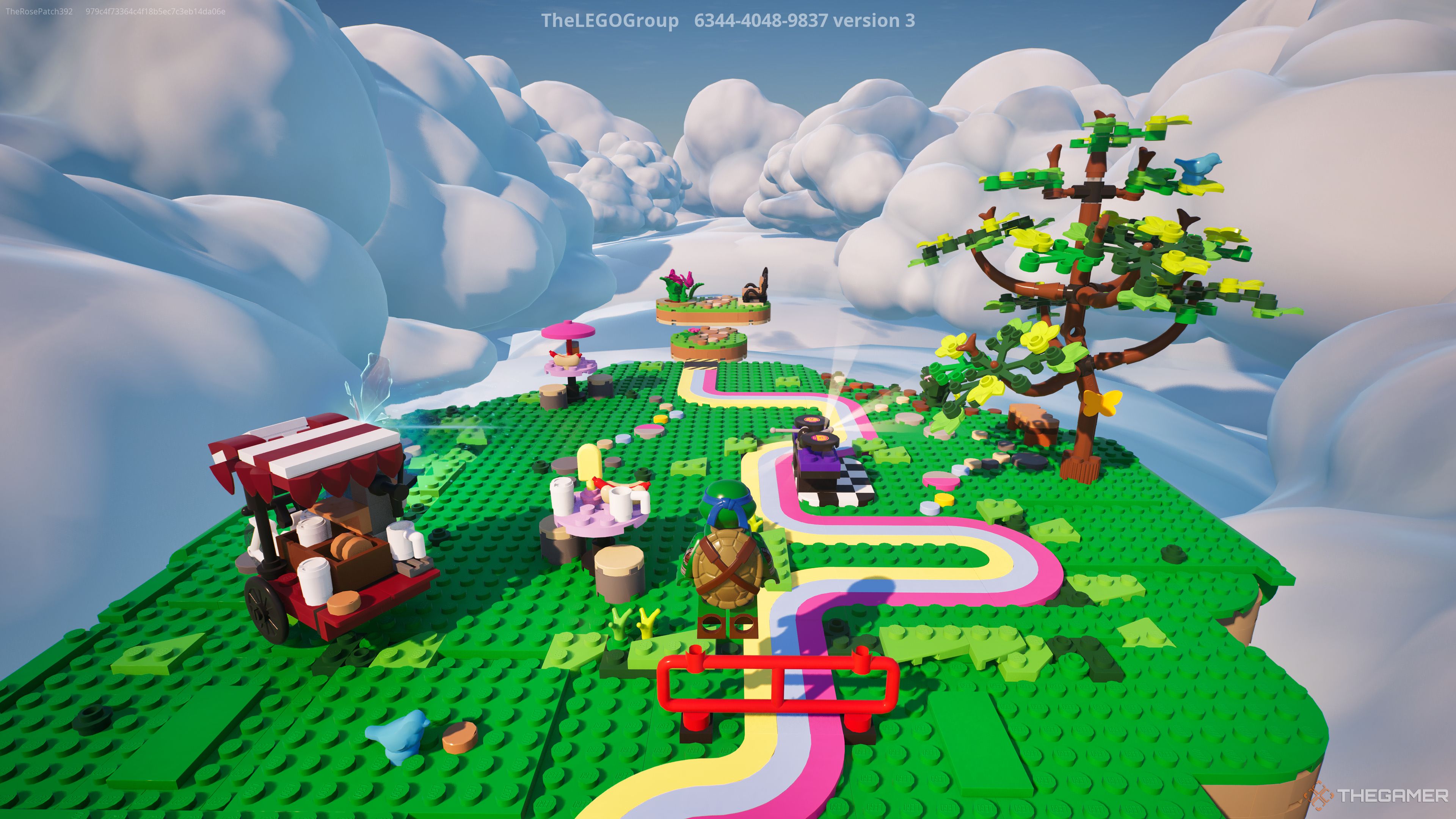 At the starting point for the obstacle course in Lego Obby Fun in Lego Fortnite