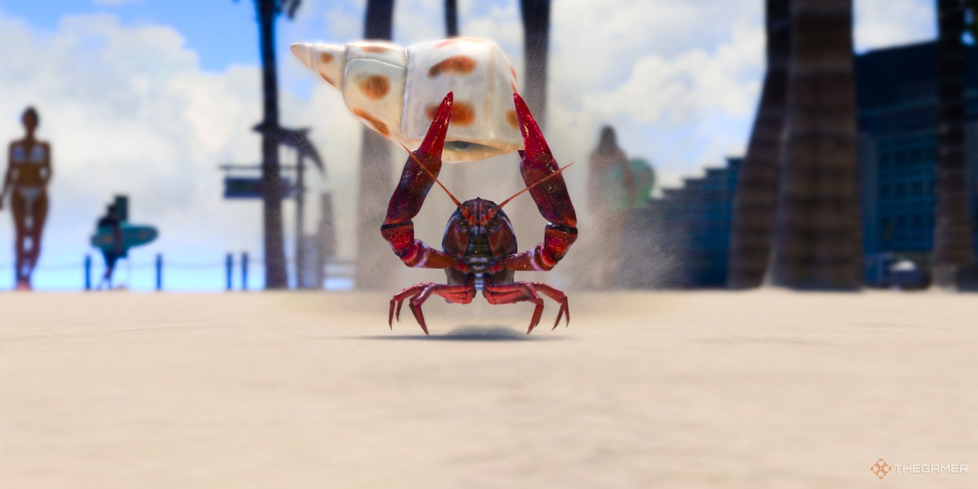 A lobster about to give a gift in Like a Dragon Infinite Wealth