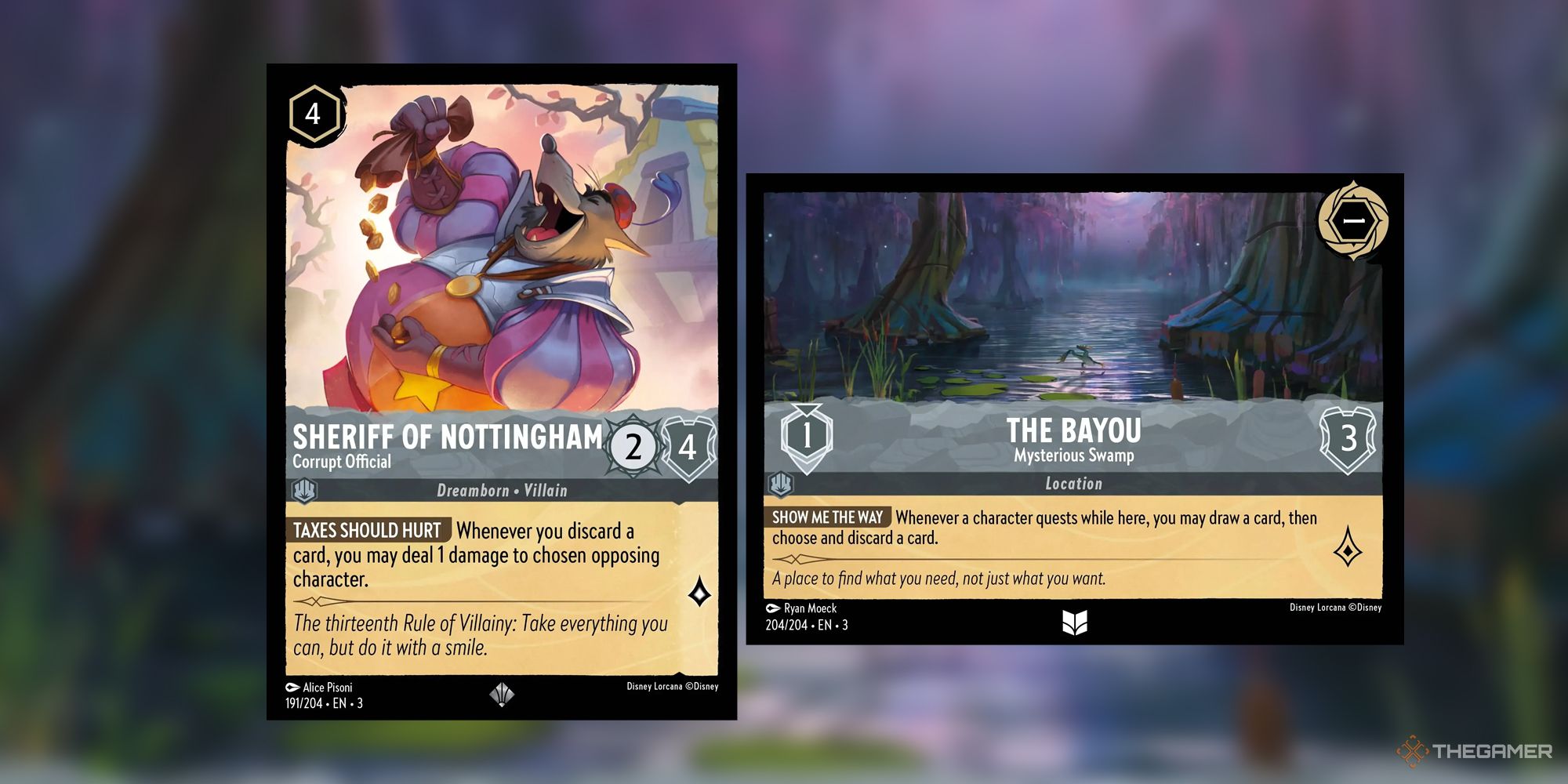 Disney Lorcana Sheriff of Nottingham and the Bayou