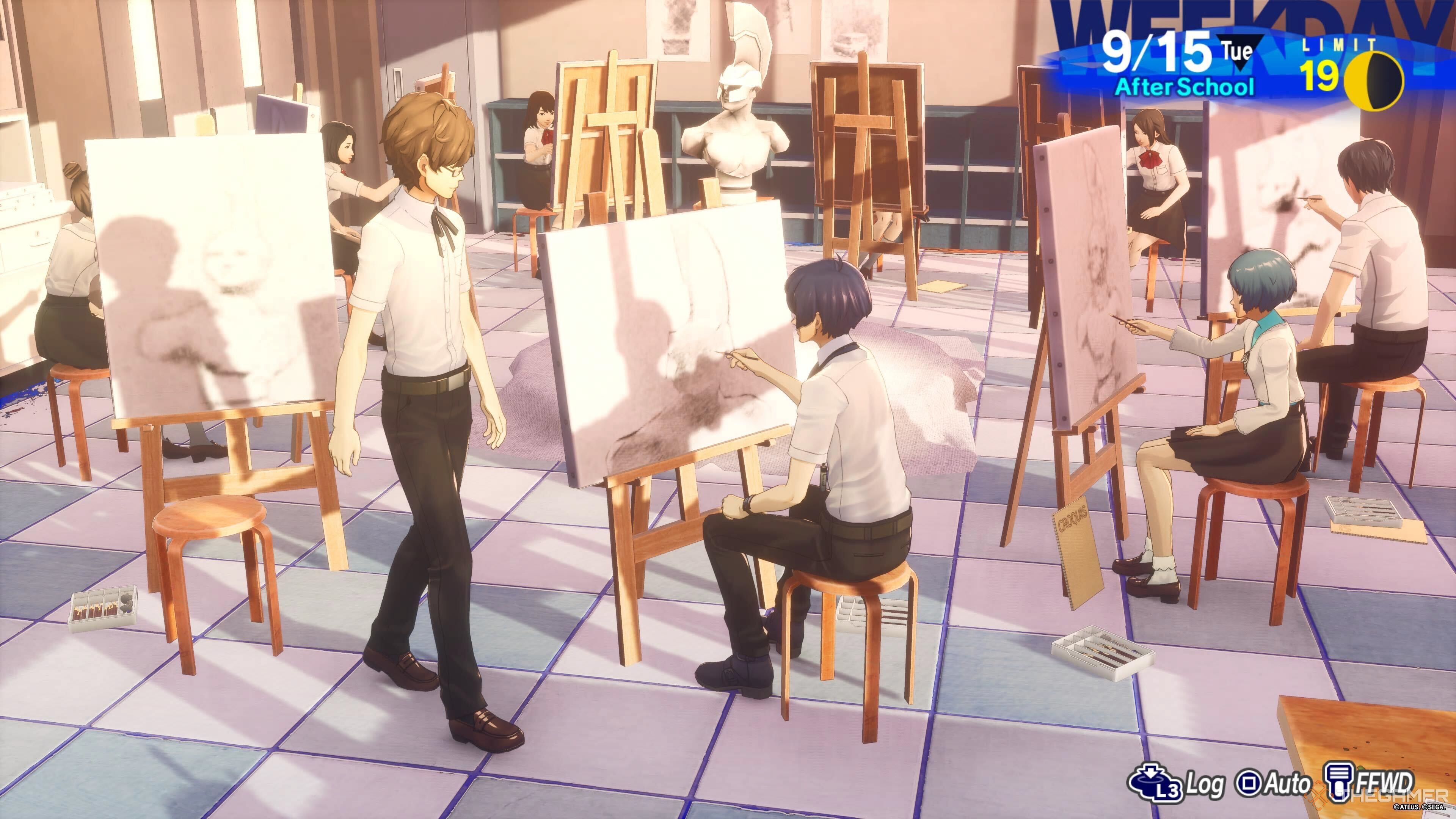 Drawing in art club with Keisuke Peresona 3 Reload