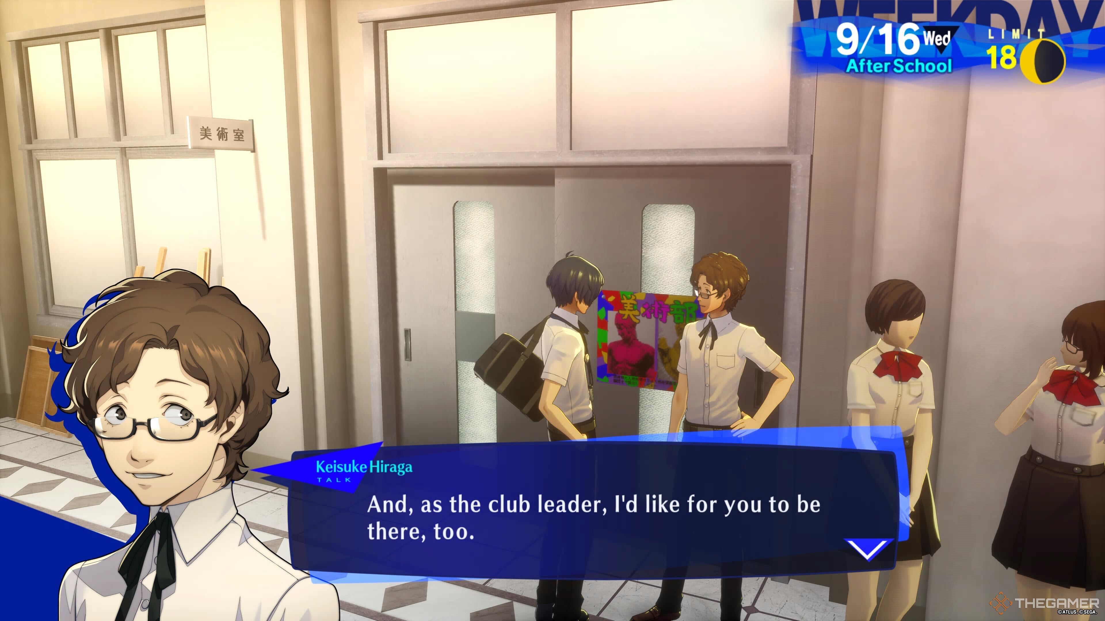 Keisuke wants you to be at the club Persona 3 Reload