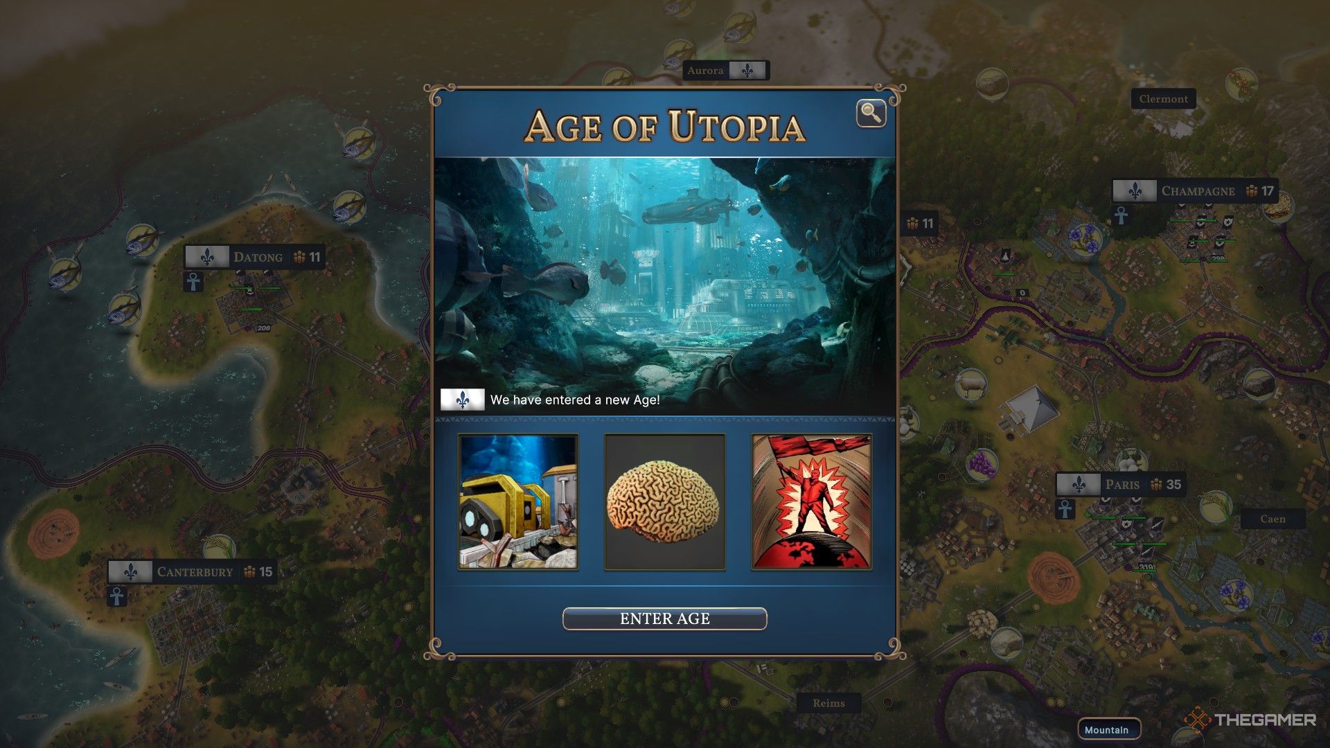 a player enters the age of utopia in millennia