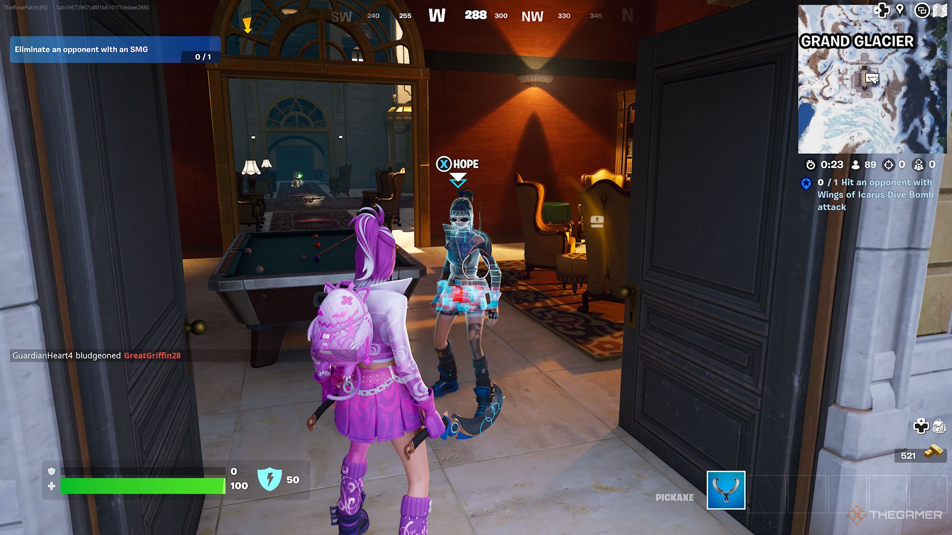Hope at Grand Glacier mansion in Fortnite Chapter 5 Season 2