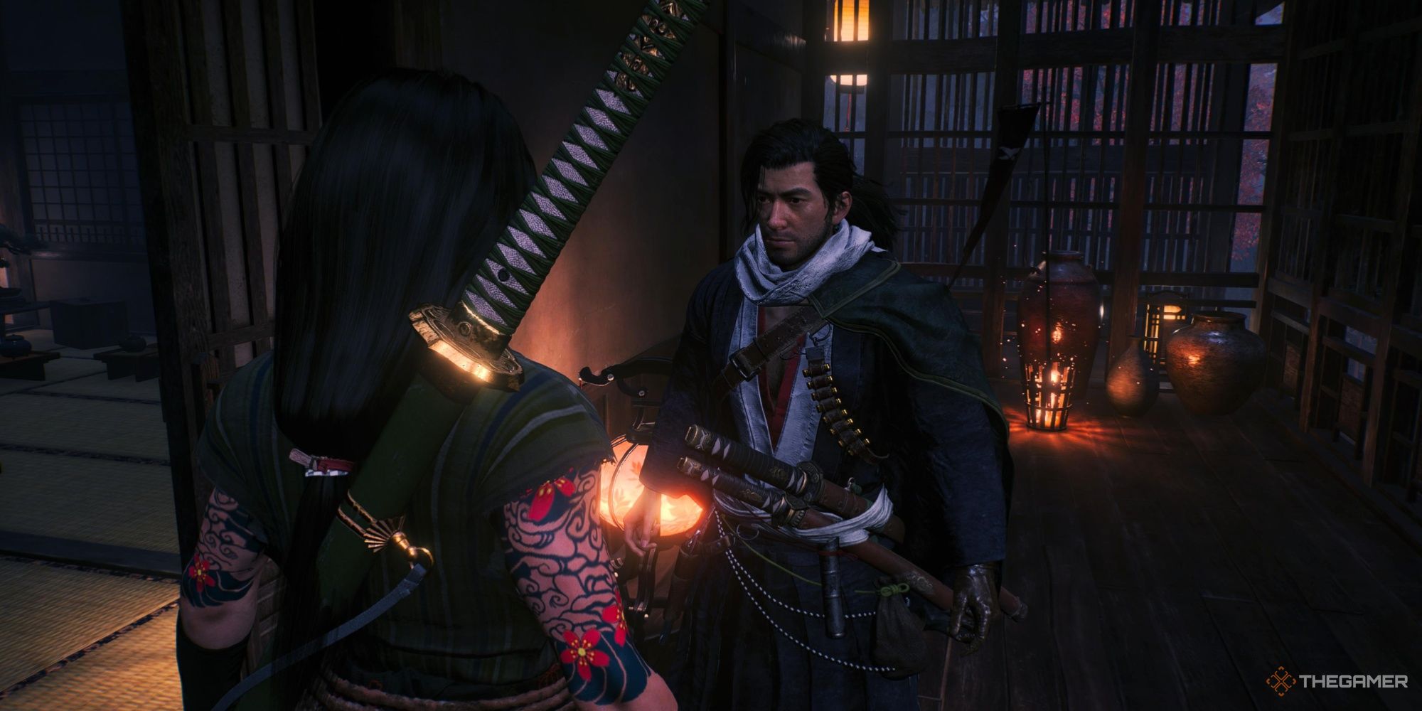 A custom Ronin and Ryoma Sakamoto, from Rise of the Ronin