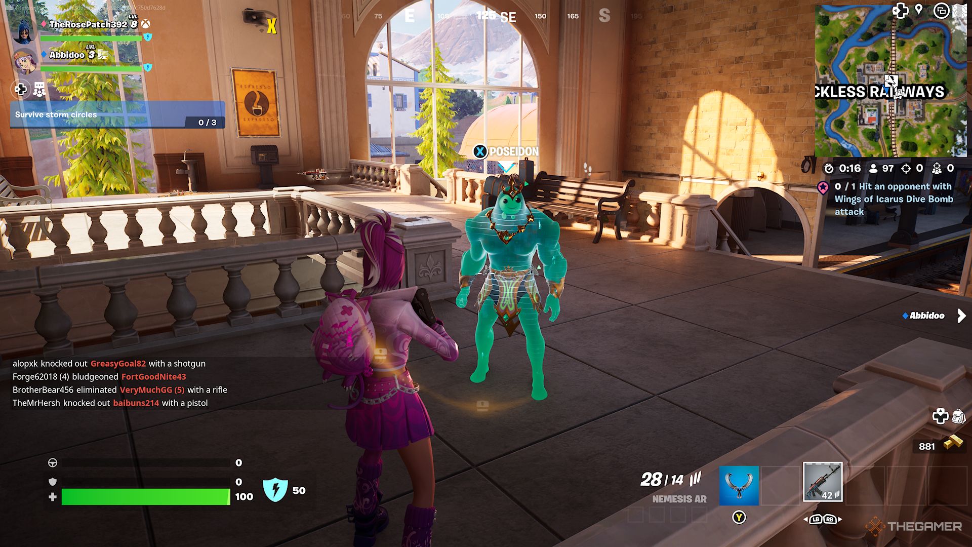 Poseidon at Reckless Railways in Fortnite Chapter 5 Season 2