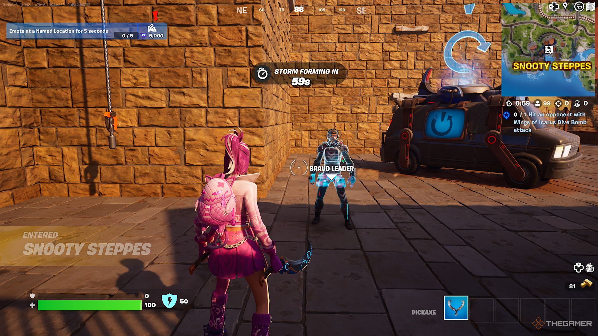 Bravo Leader at Snooty Steppes in Fortnite Chapter 5 Season 2