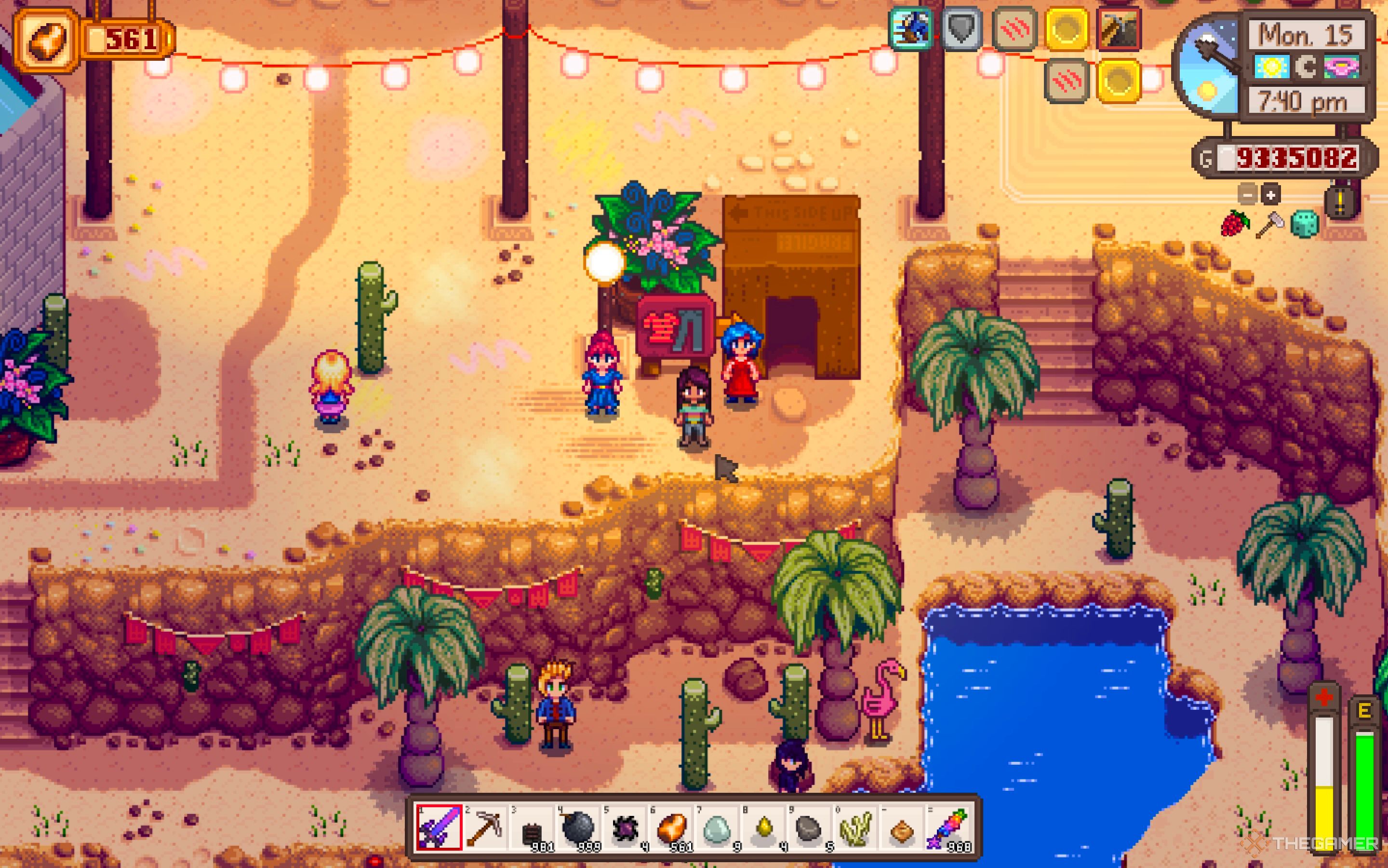Farmer standing with Sandy and EMily outside of Emilys Outfit Services