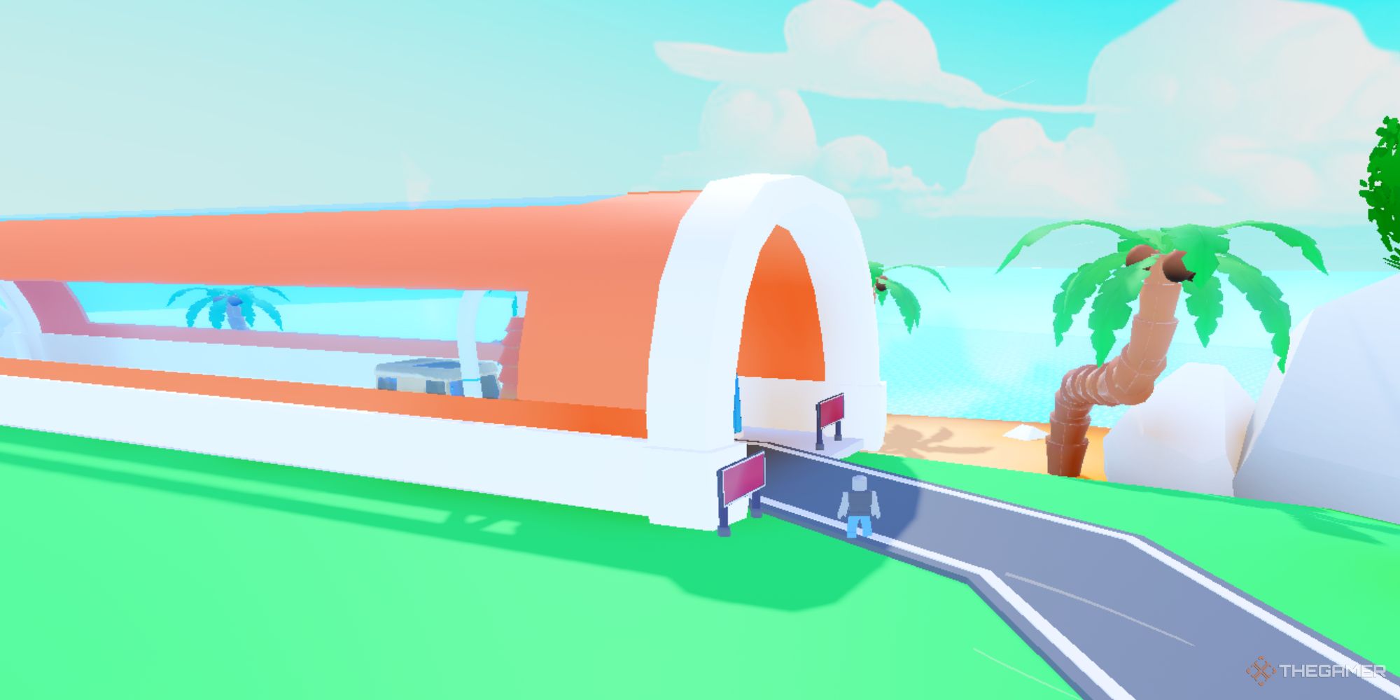 a character next to a car wash machine in Car Wash Tycoon on Roblox