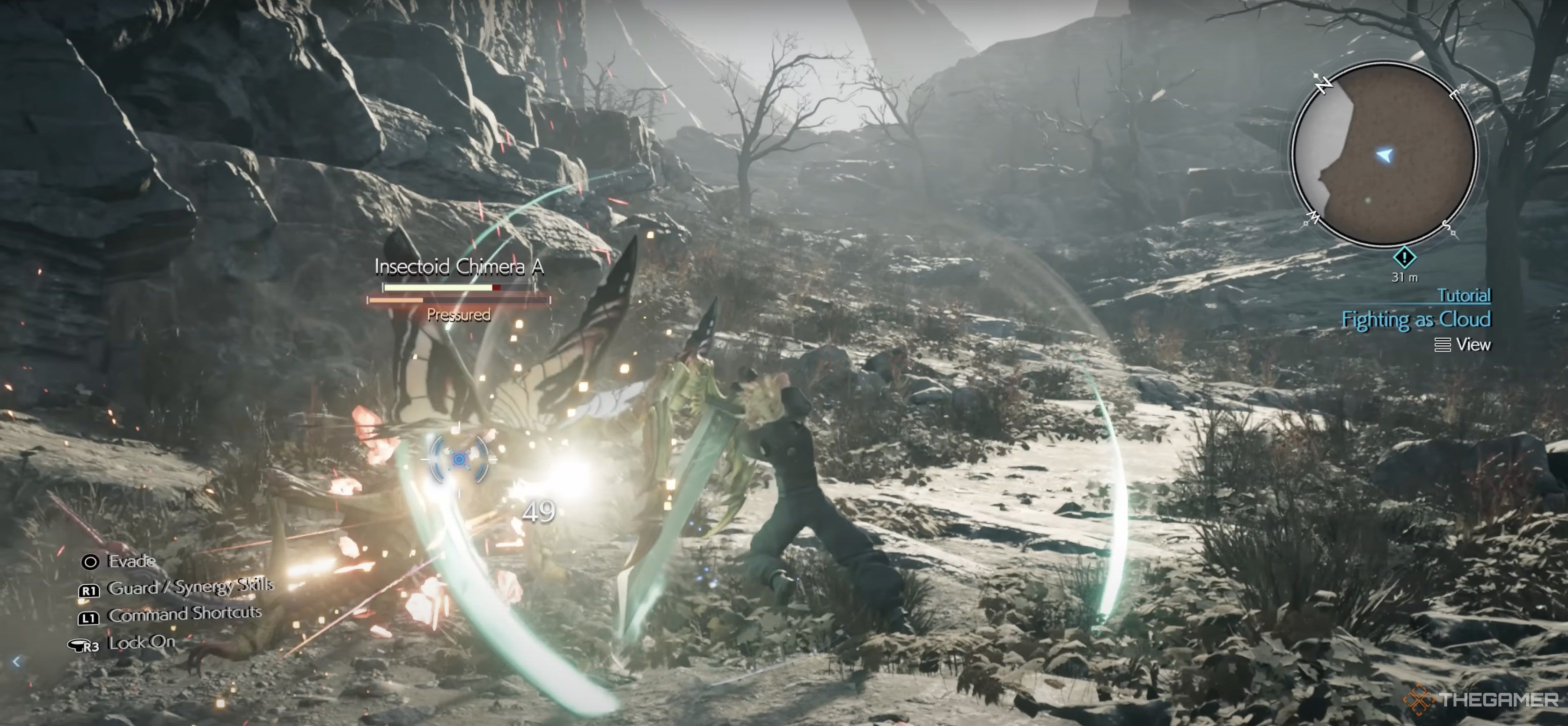 Pressuring enemy in Final Fantasy 7 Rebirth