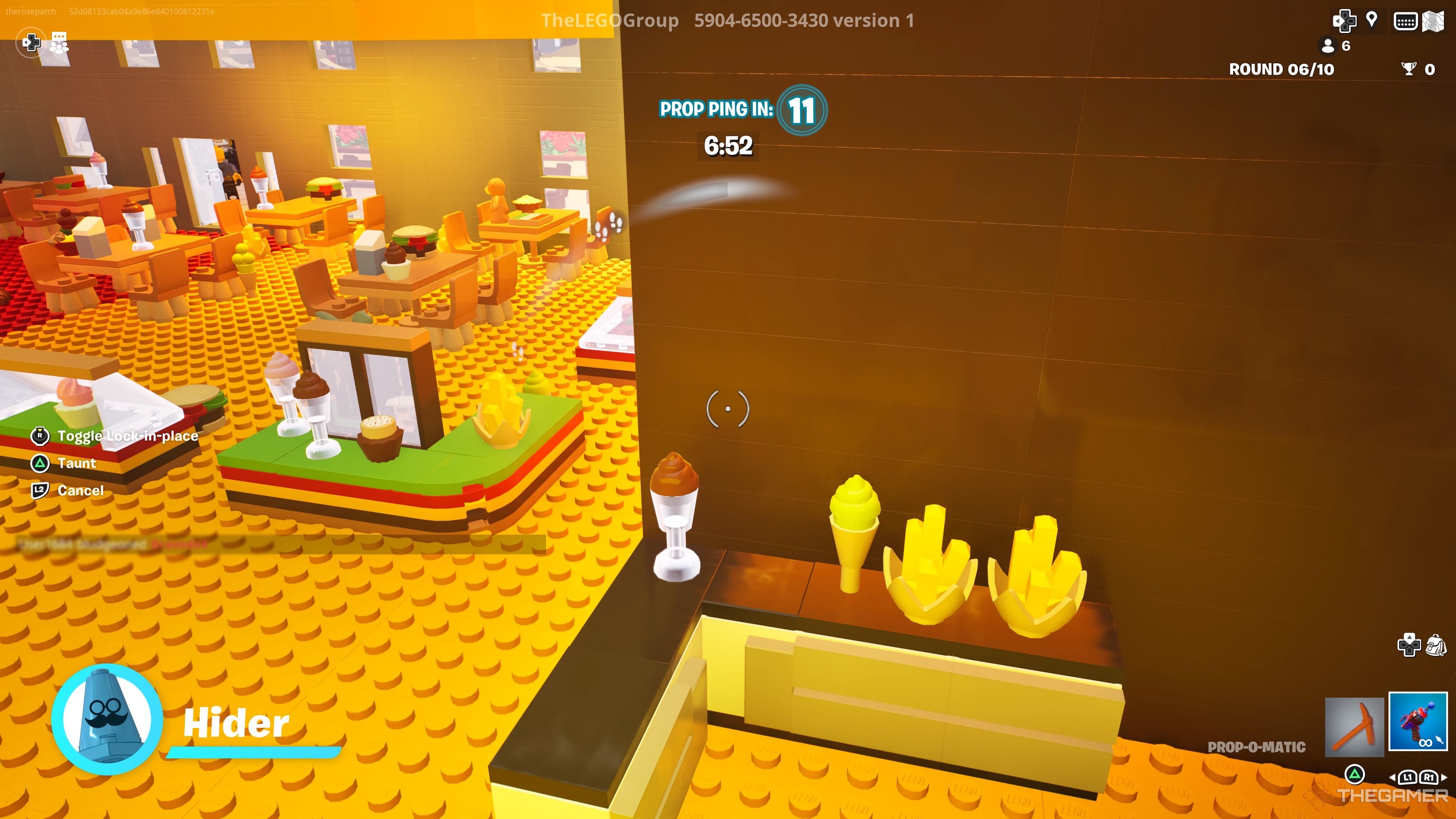 Hiding in Lego Prop Hunt as a milkshake.