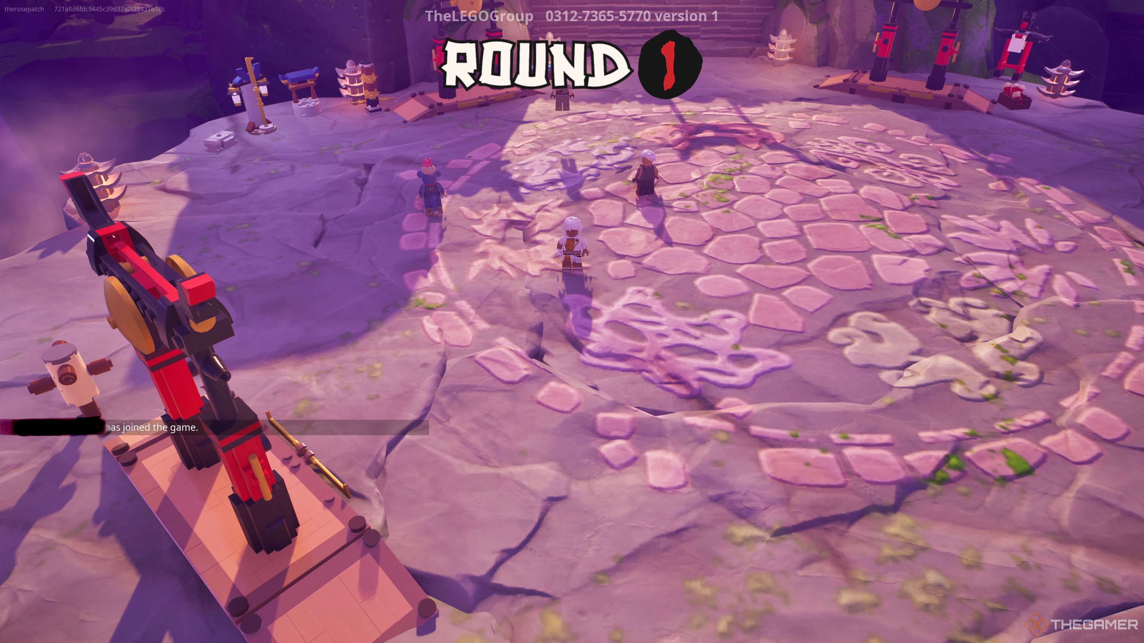 Round 1 has begun in the arena, and there are five players about to battle in Lego Battle Arena