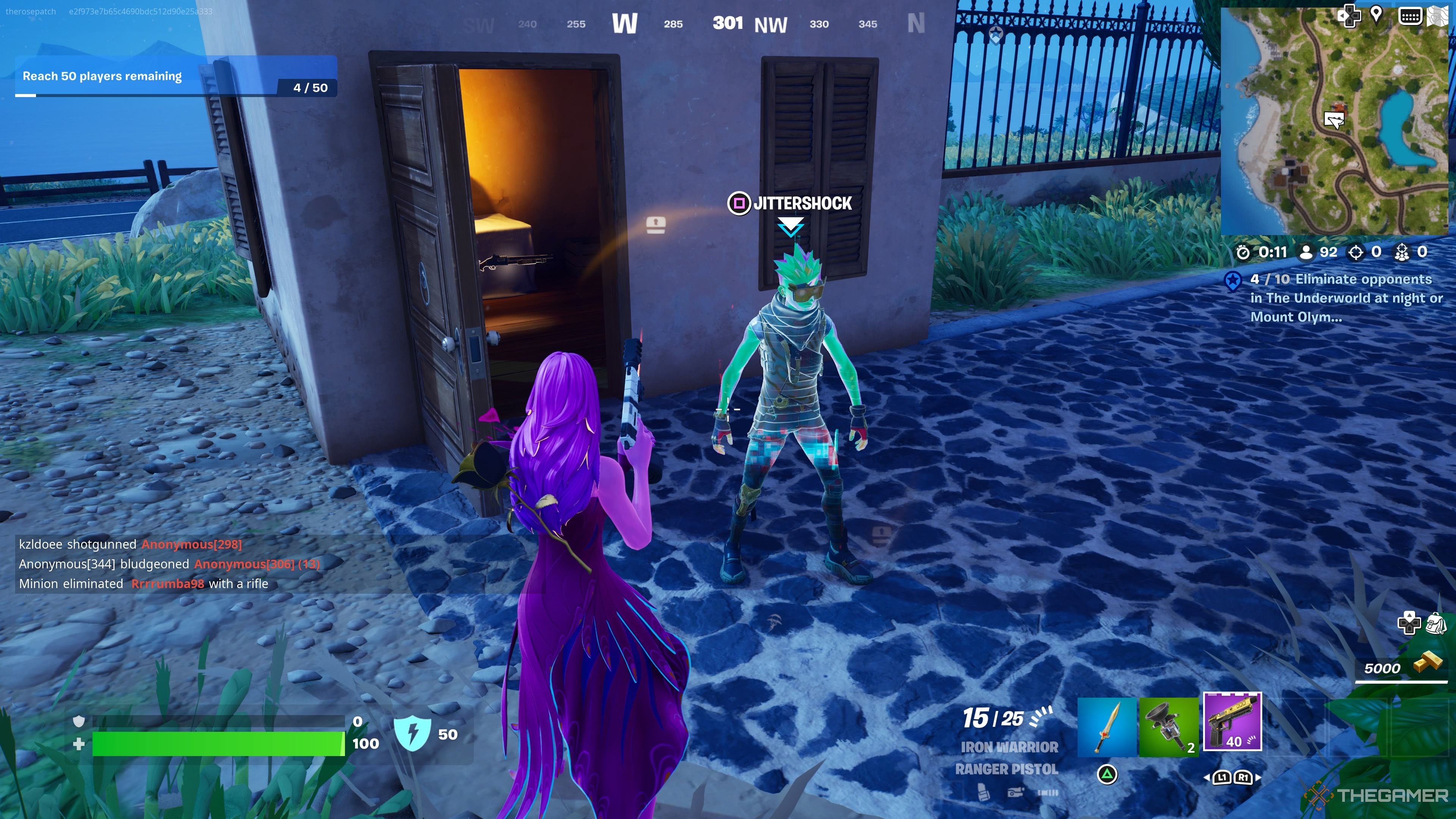 Talking to Jittershock in Fortnite Chapter 5 Season 2