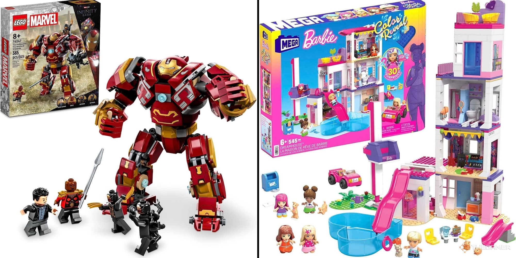 Lego Marvel and Mega Barbie