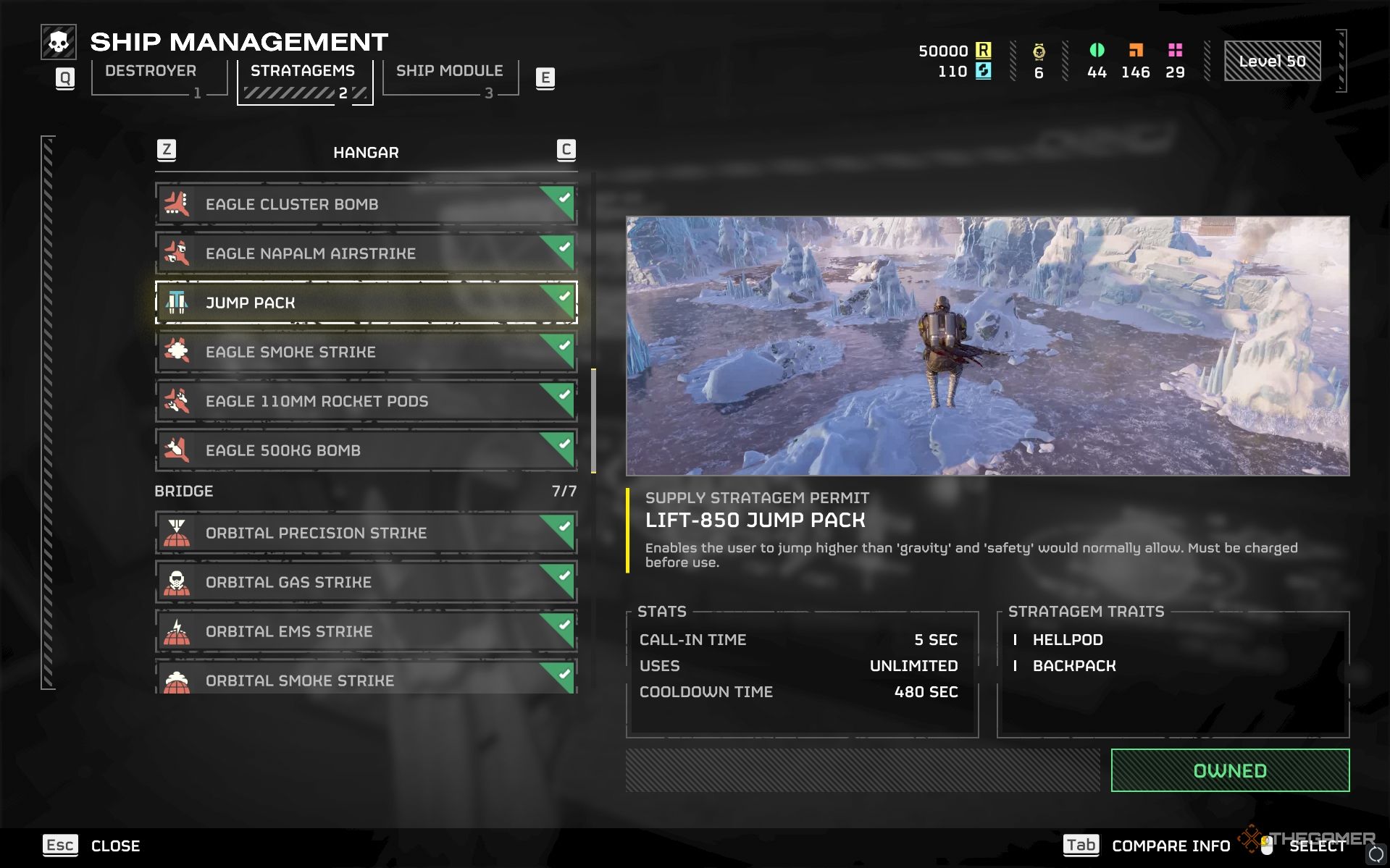 LIFT-850 Jump Pack showcase in Helldivers 2
