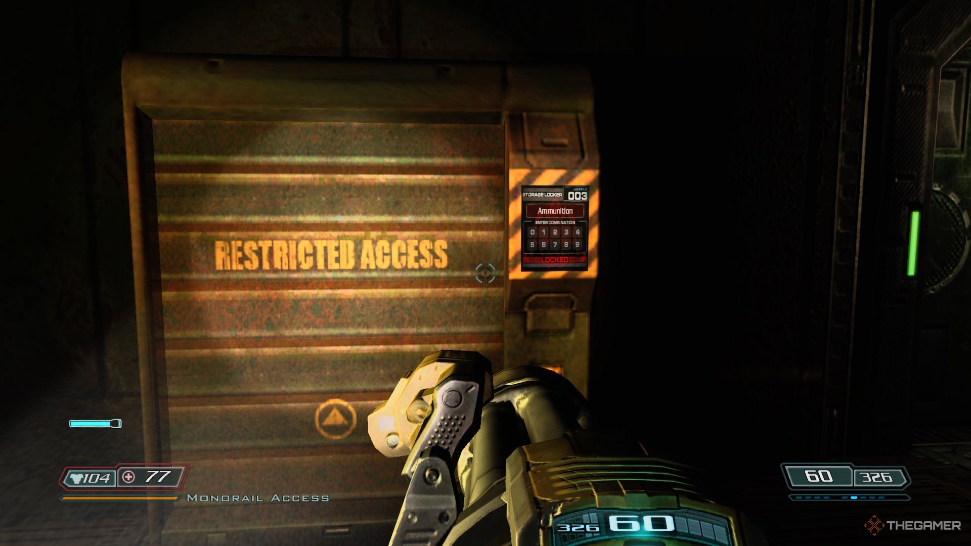 Doom 3 Locker 003 in Monorail Access