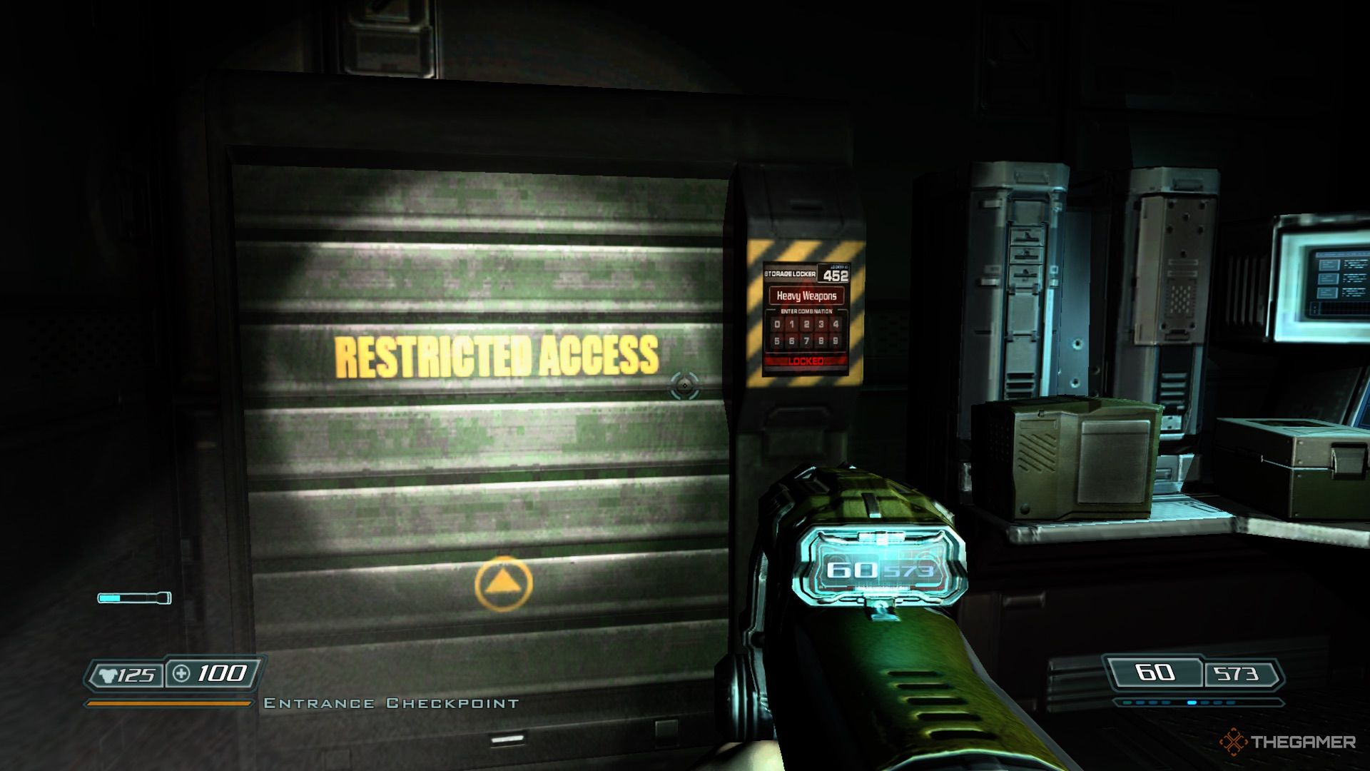 Doom 3 Locker 452 at Entrance Checkpoint