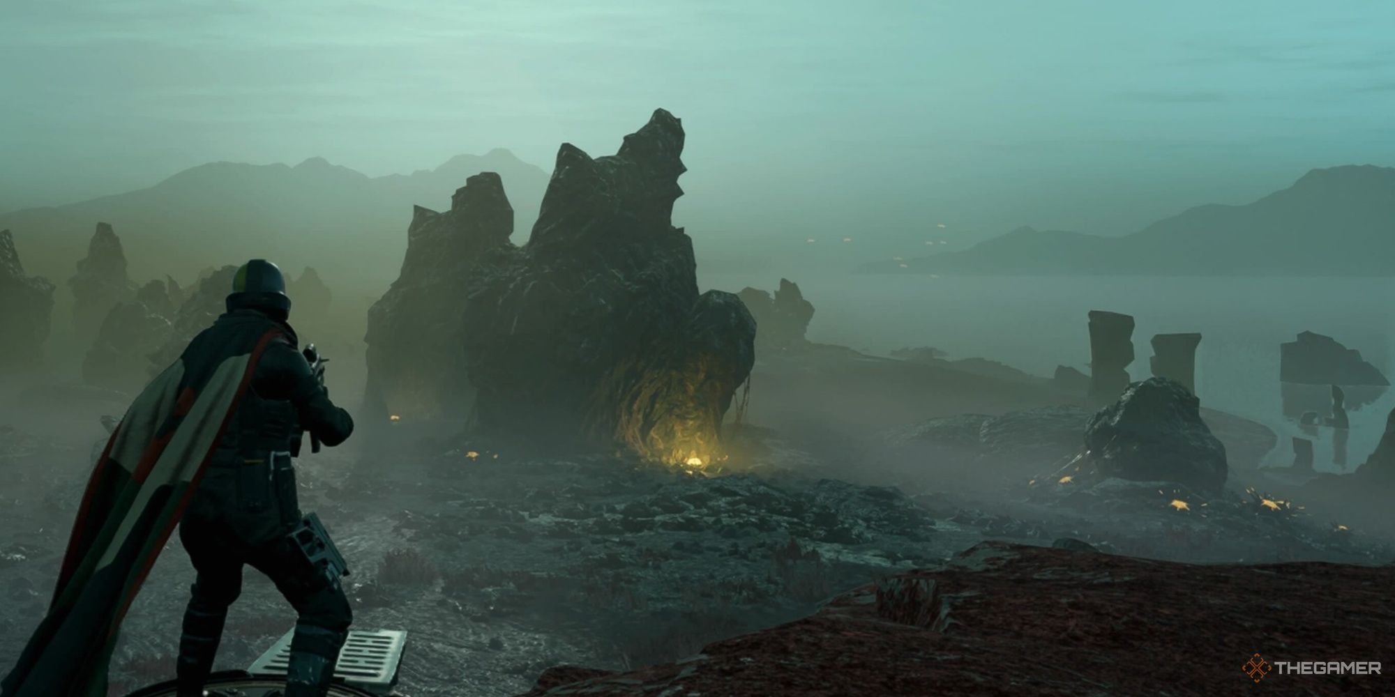 standing on a rock in helldivers 2