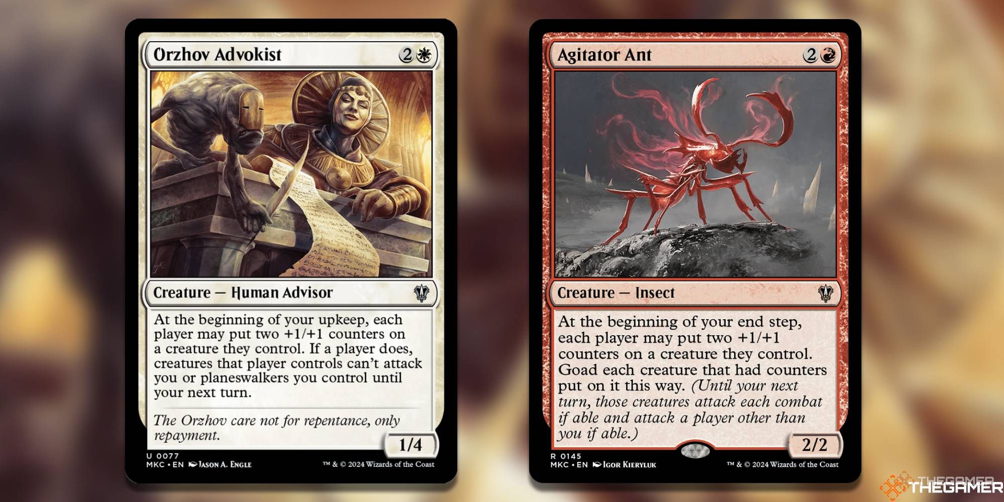 Orzhov Advokist + Agitator Ant Magic: The Gathering cards