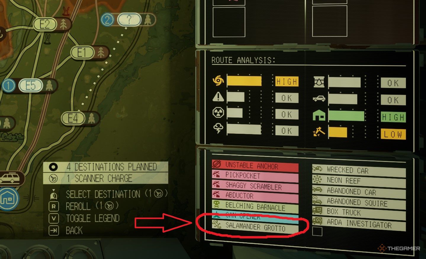 A Close-Up Of The Route Planner