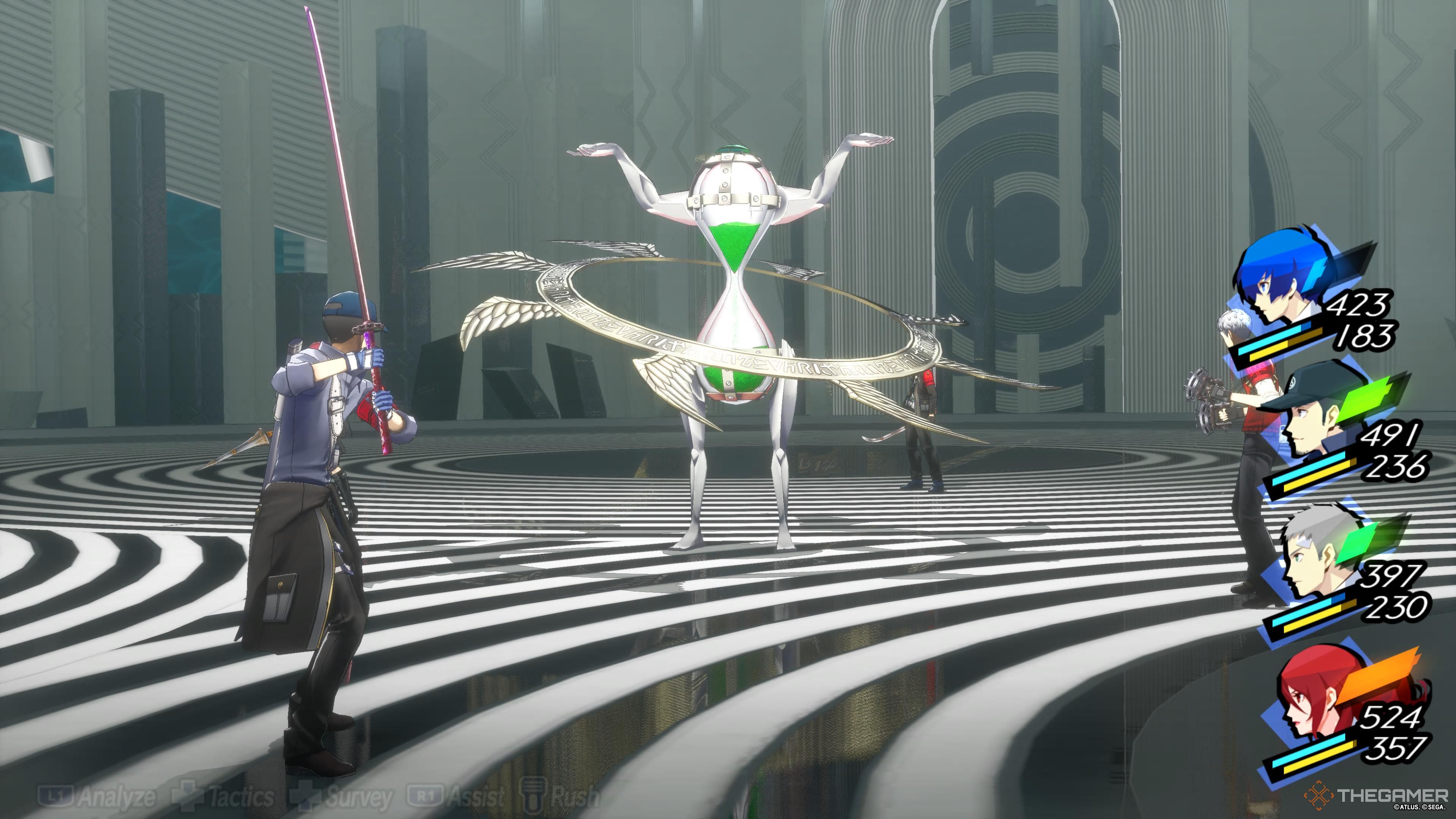 Persona 3 Reload Party Fighting Obsessive Sand