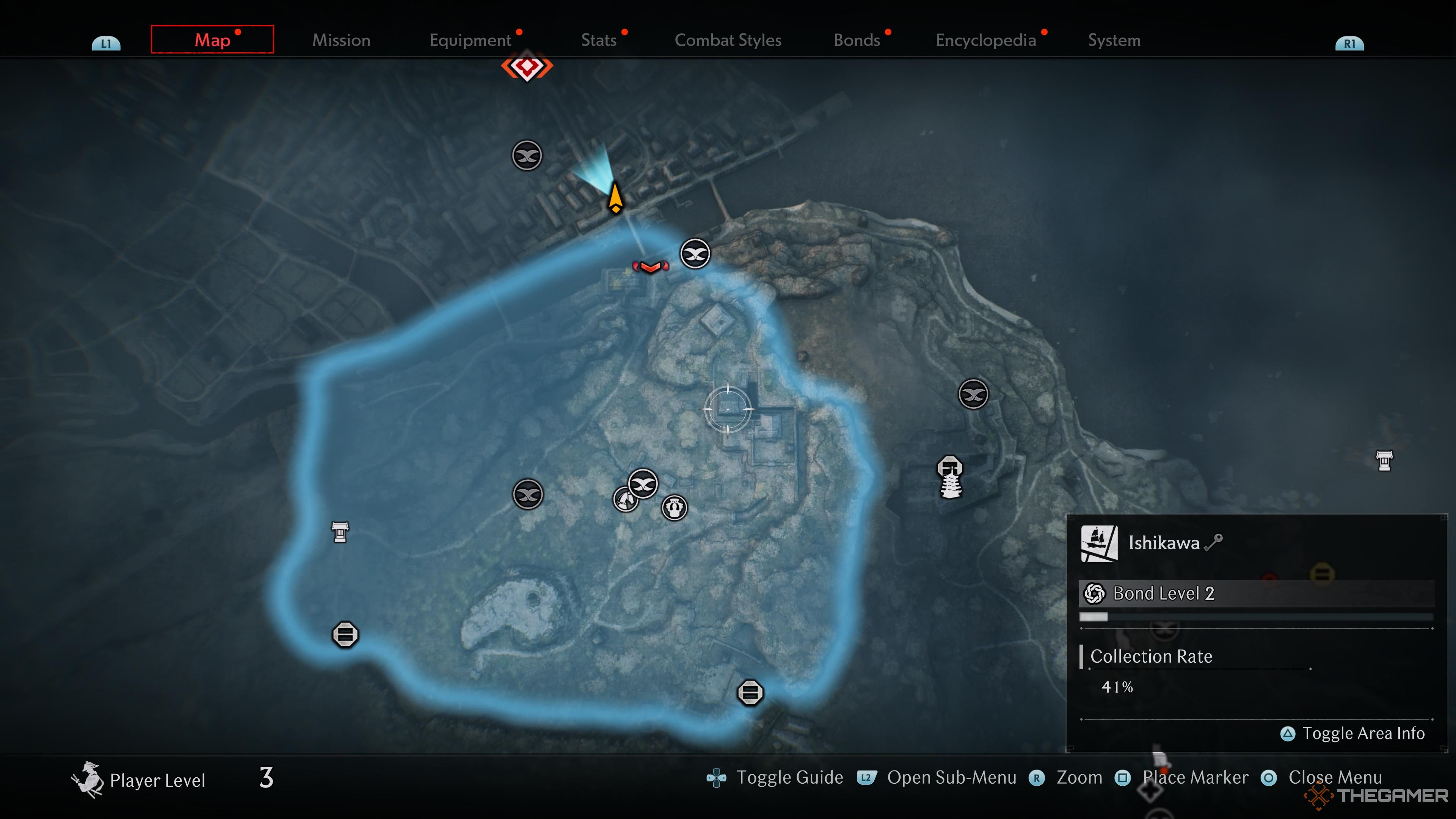 The map in Rise of the Ronin