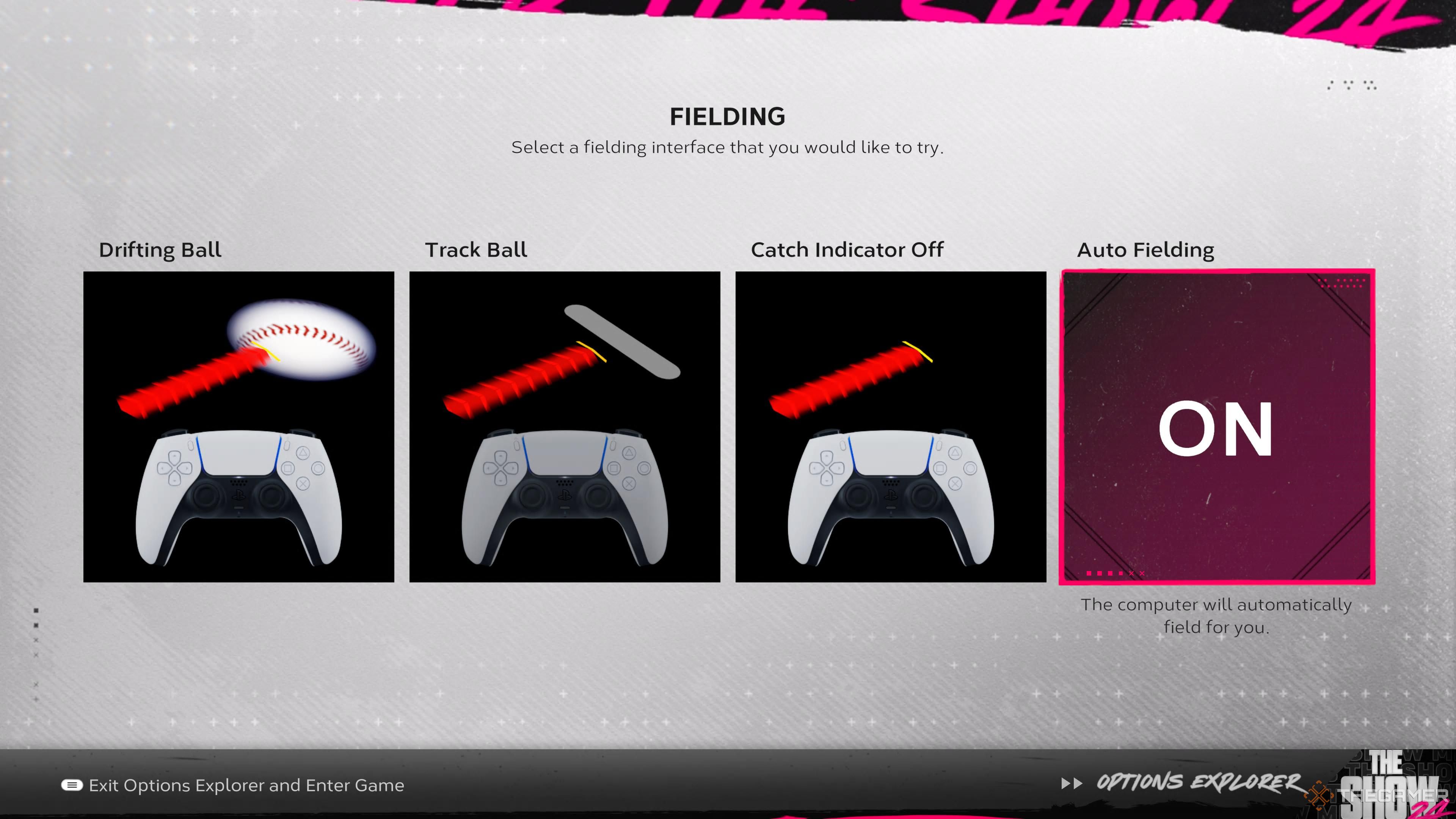 Auto fielding in a menu in MLB The Show 24