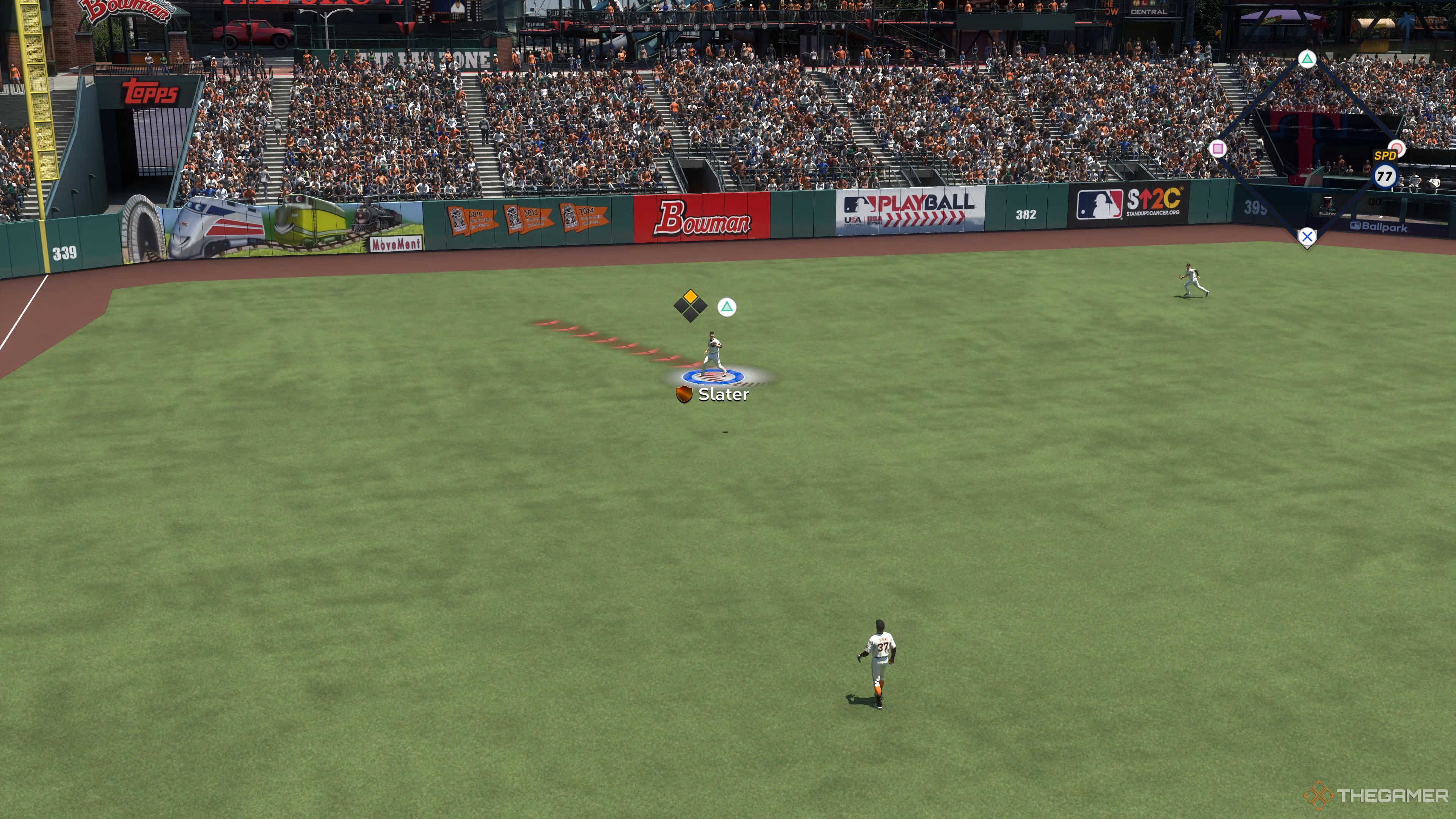 Catching a ball in MLB The Show 24