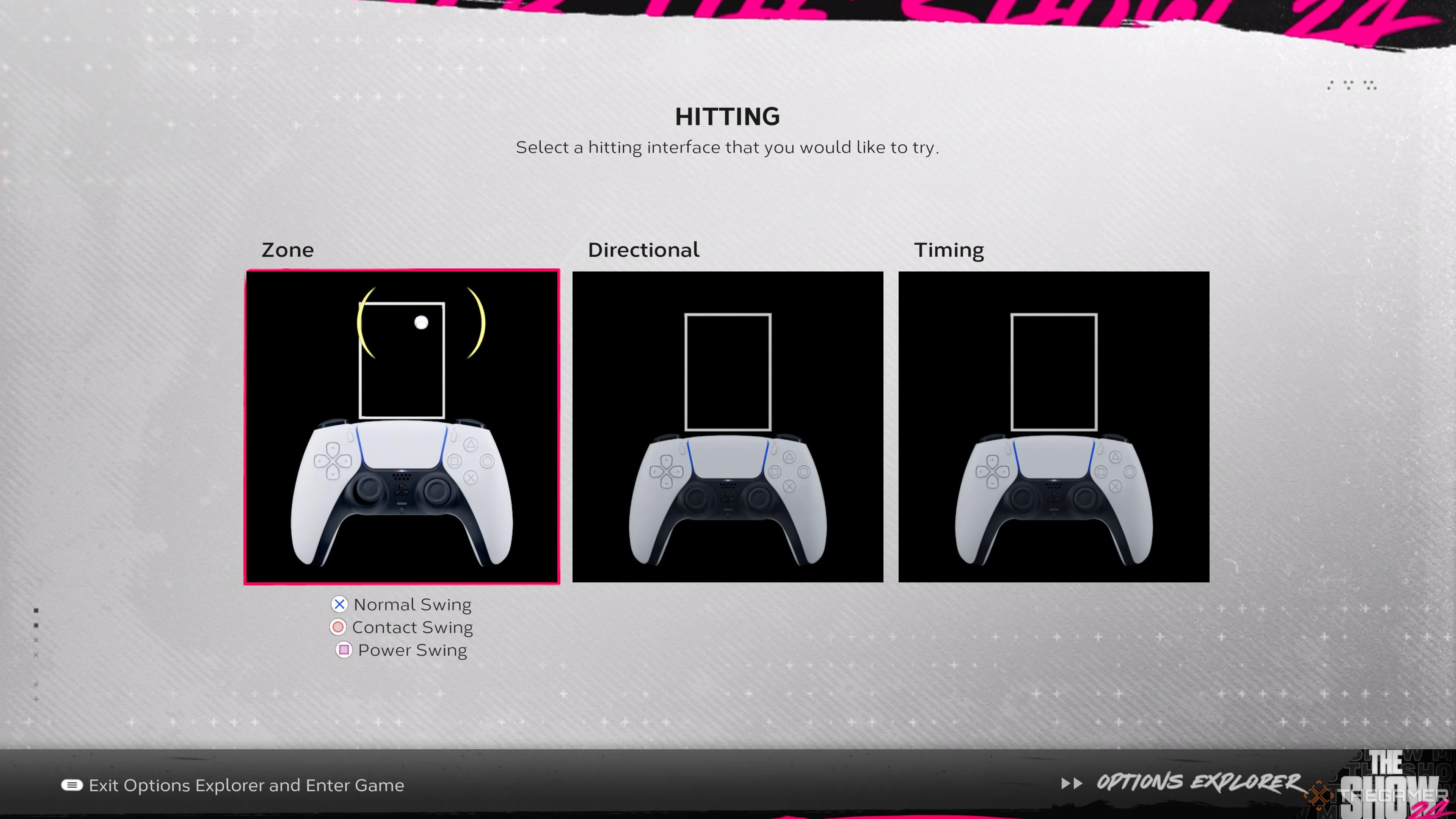 Zone hitting in the menu of MLB The Show 24
