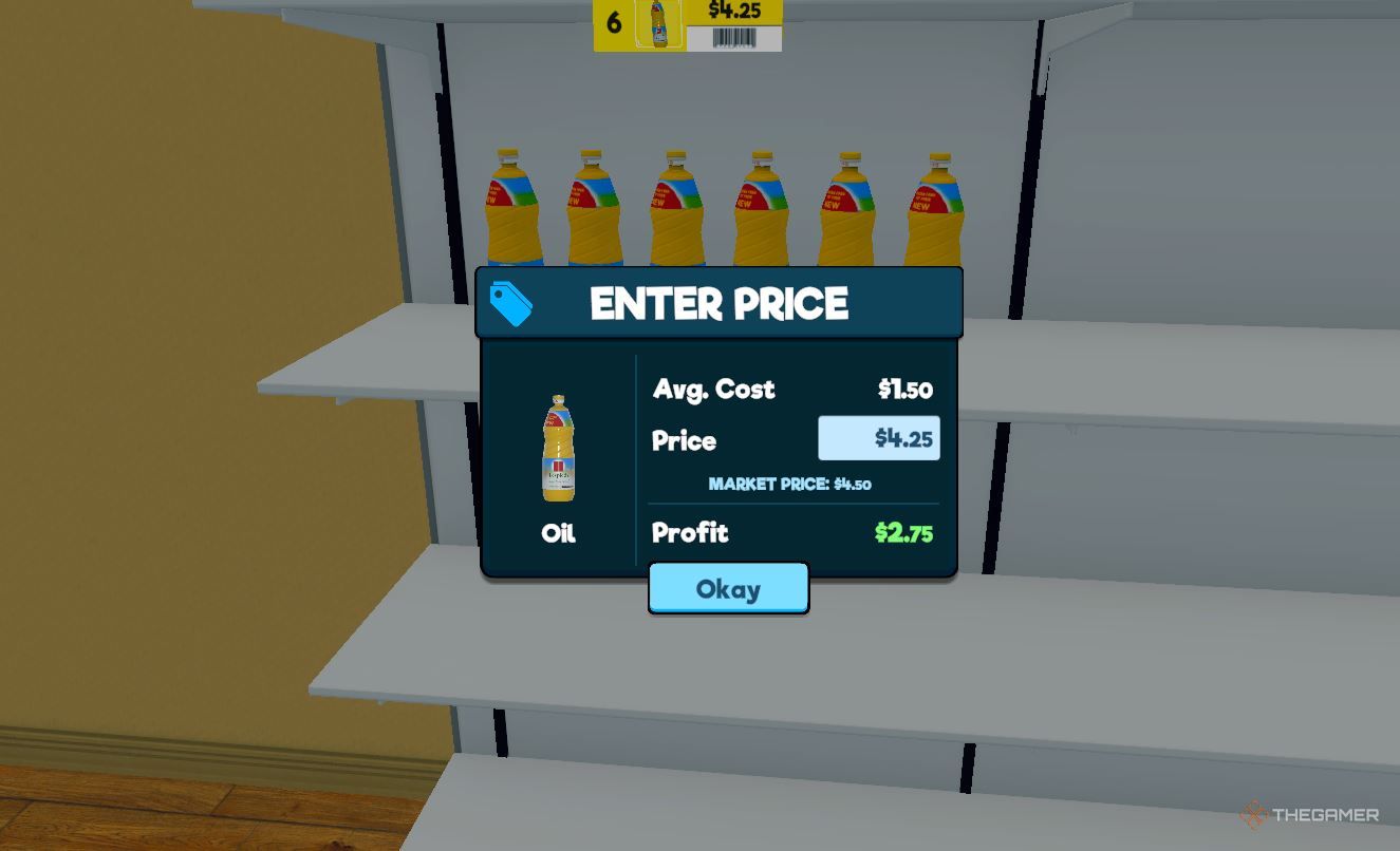 Supermarket Simulator Compeititve Pricing for Oil