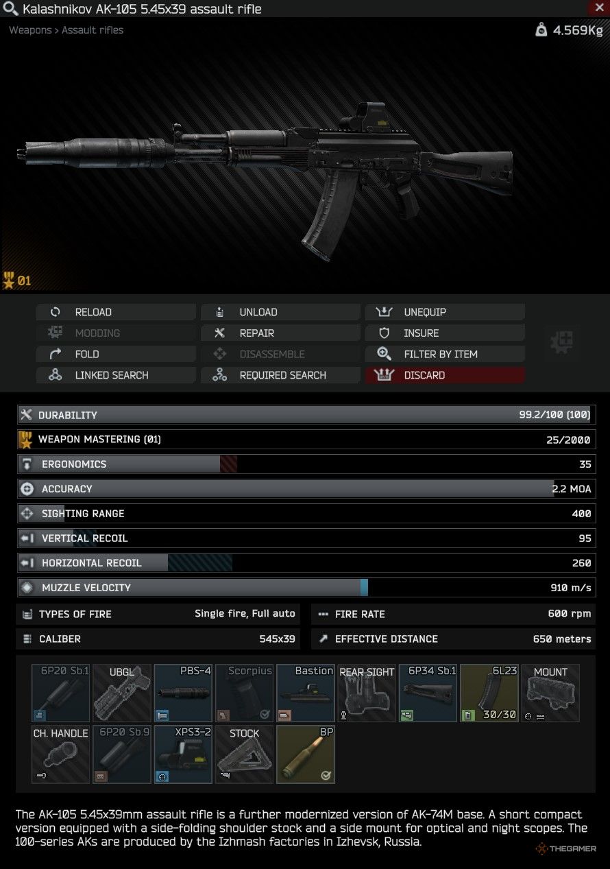 Tarkov AK Description