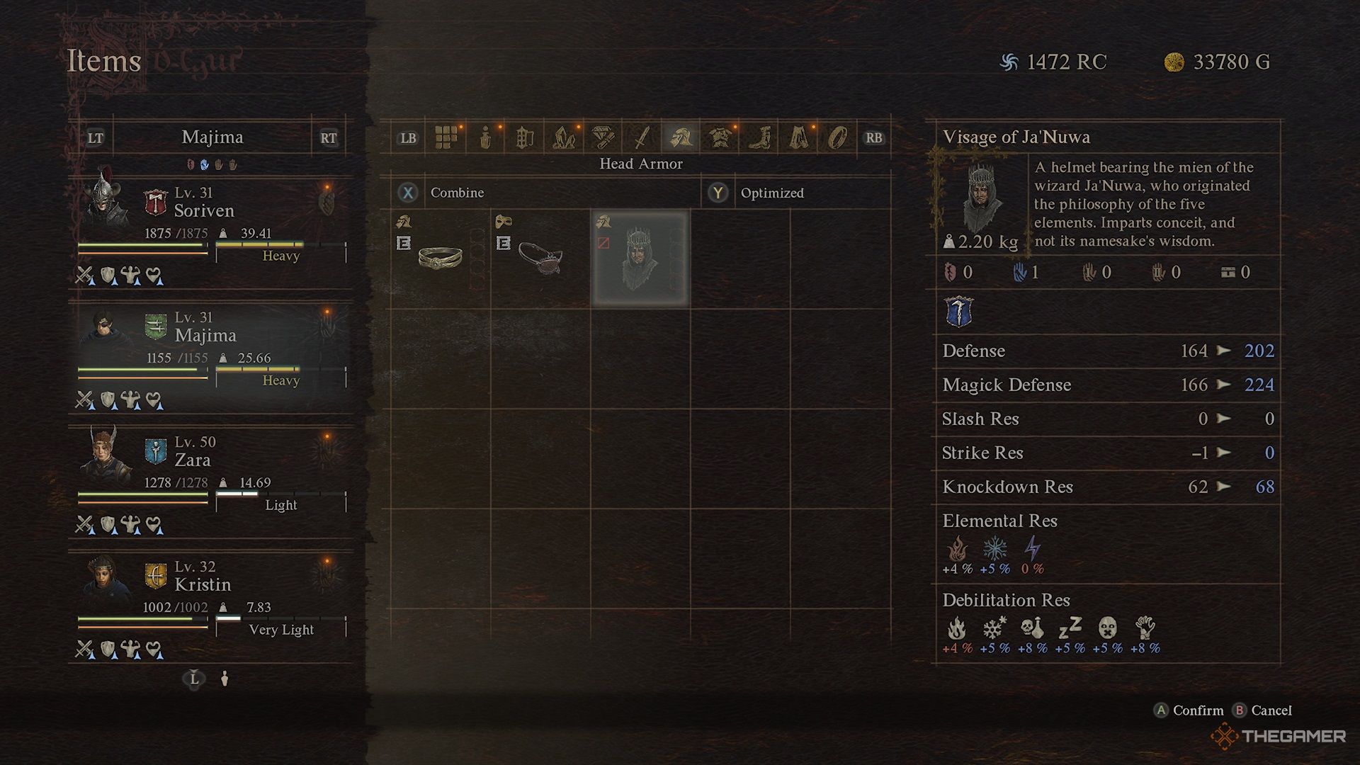 The Visage of Ja'Nuwa head gear in Dragon's Dogma 2.