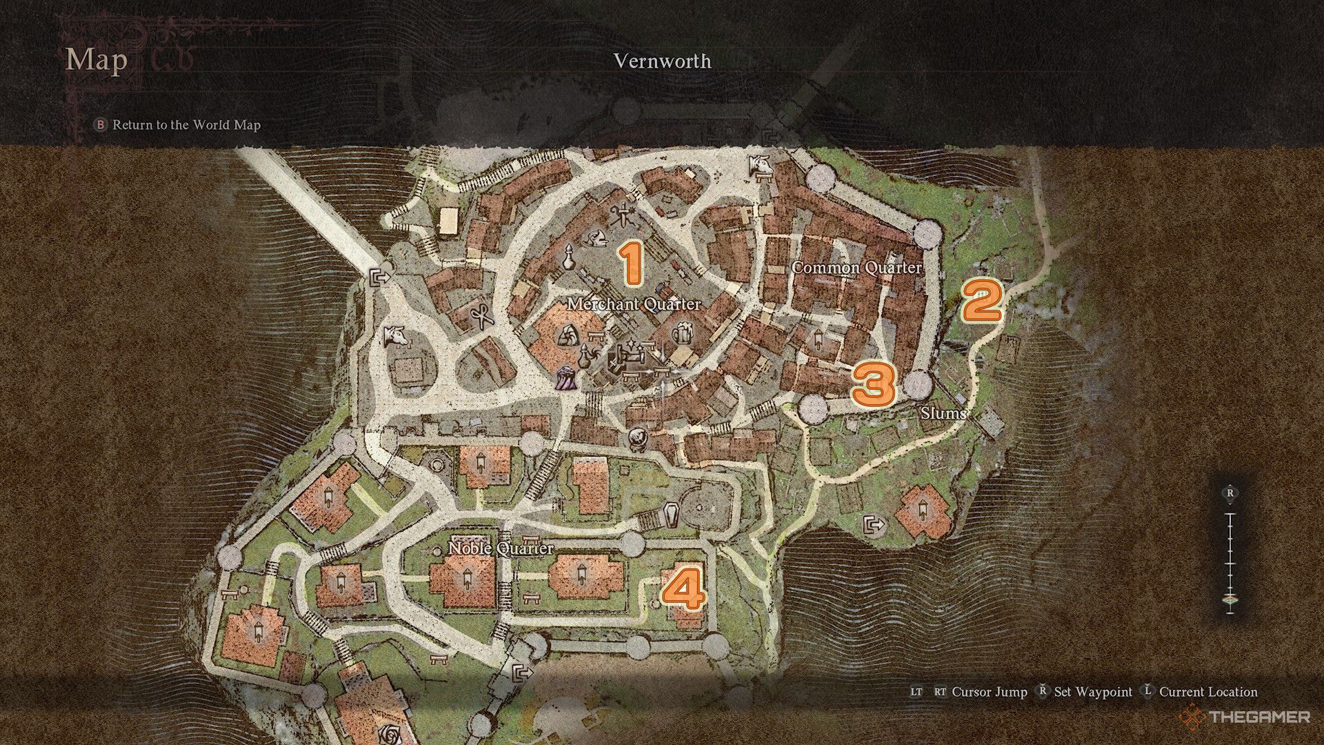 Vernworth will the locations for the A Beggar's Tale quest marked on the map in Dragon's Dogma 2.