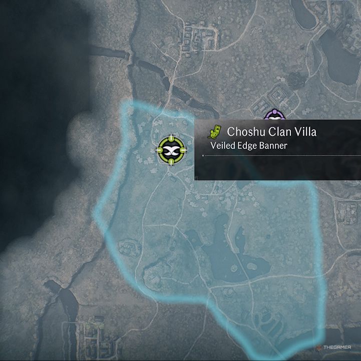 A view of Choshu Clan Villa from Rise Of The Ronin's map.