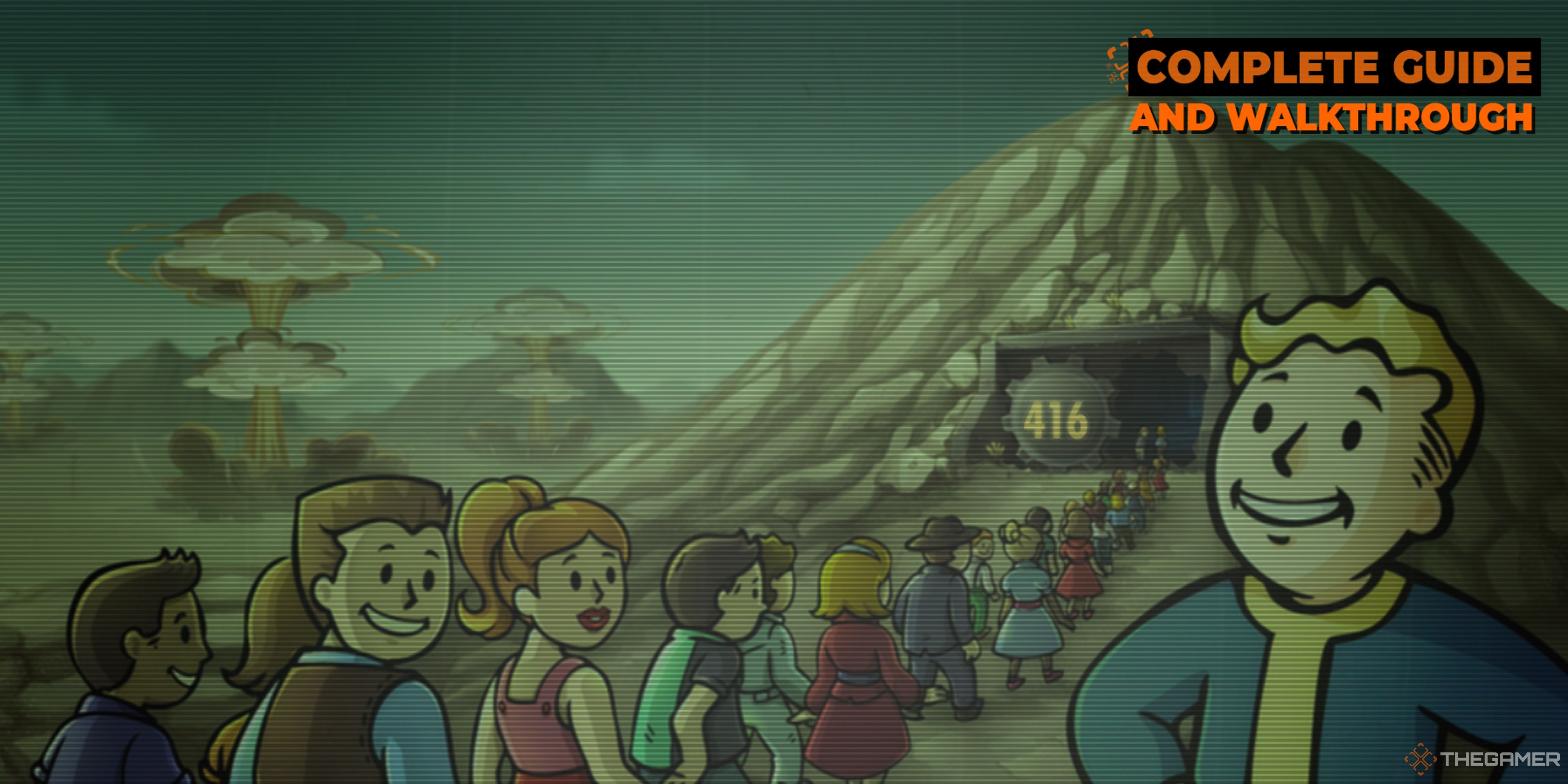 Fallout Shelter dwellers entering a vault