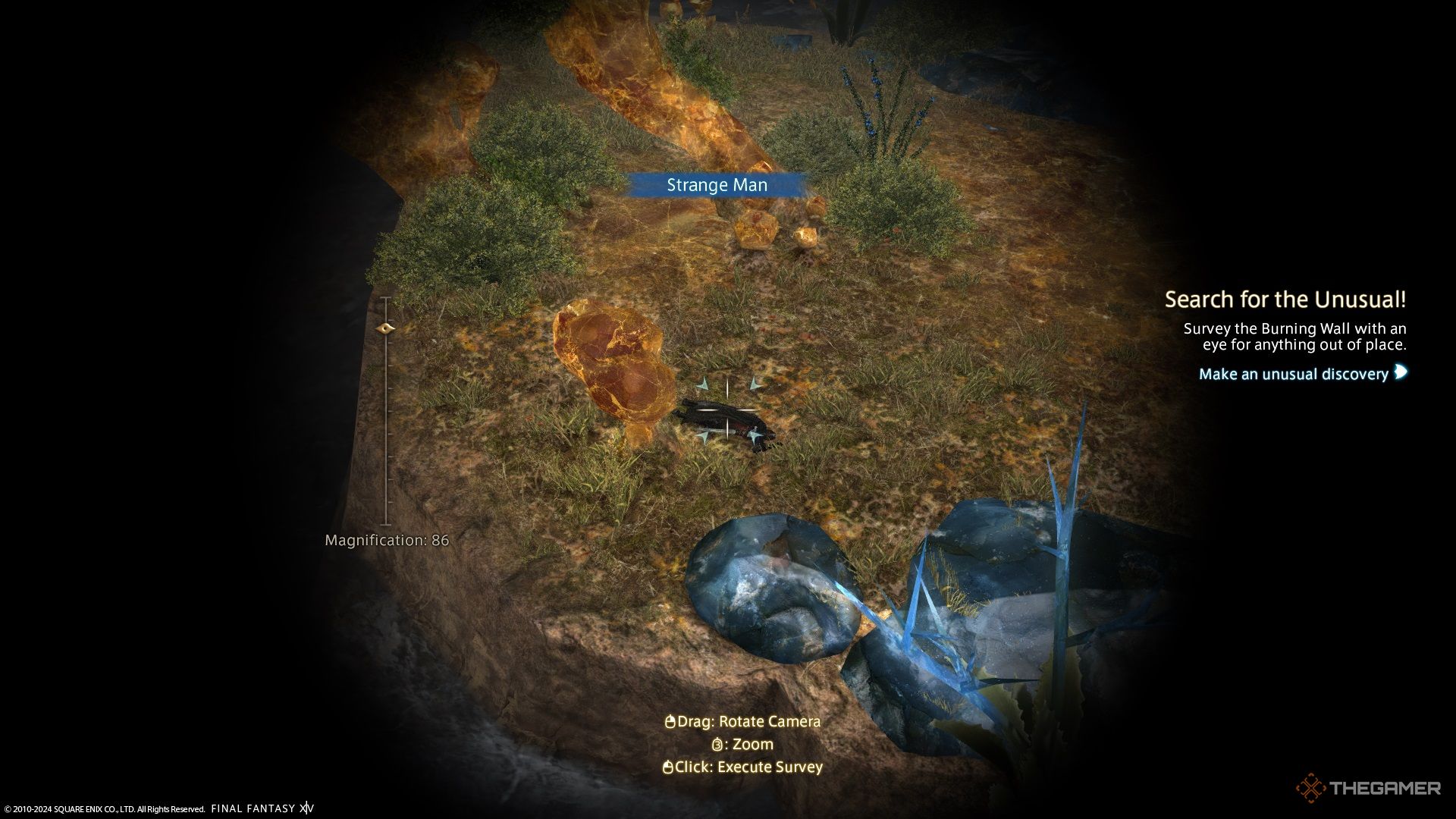 Finding Clive the strange man through the telescope in Final Fantasy 14.