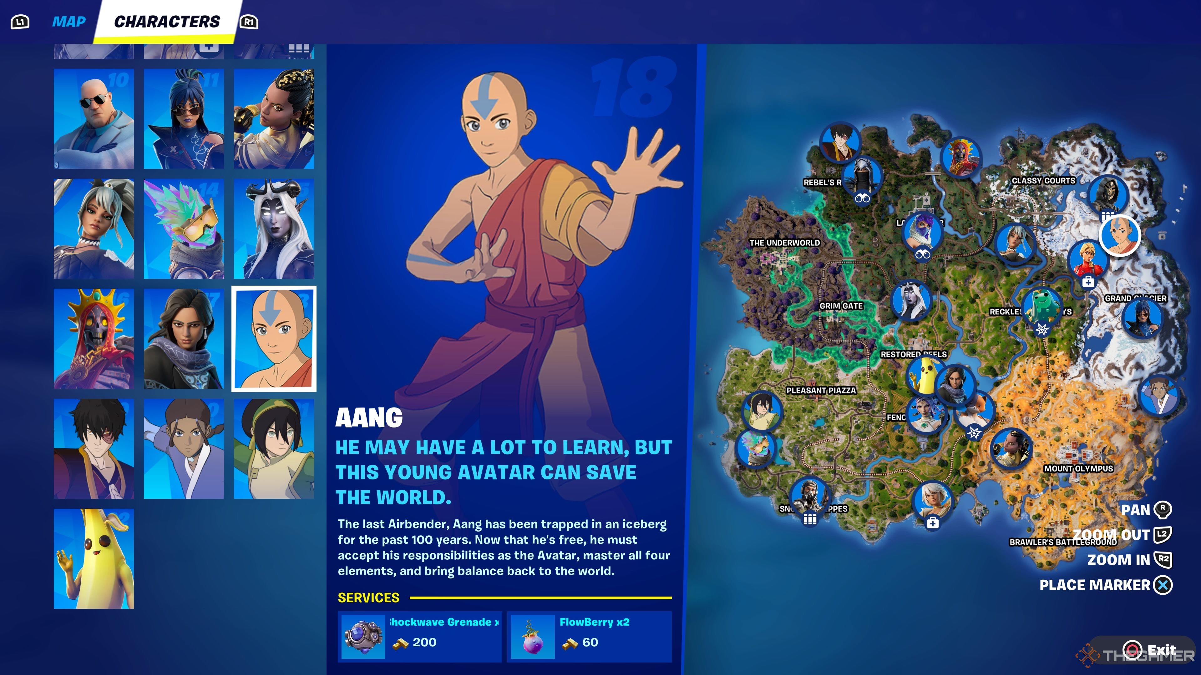 Screenshot of map showing location of all NPCs in Fortnite Chapter 5 Season 2