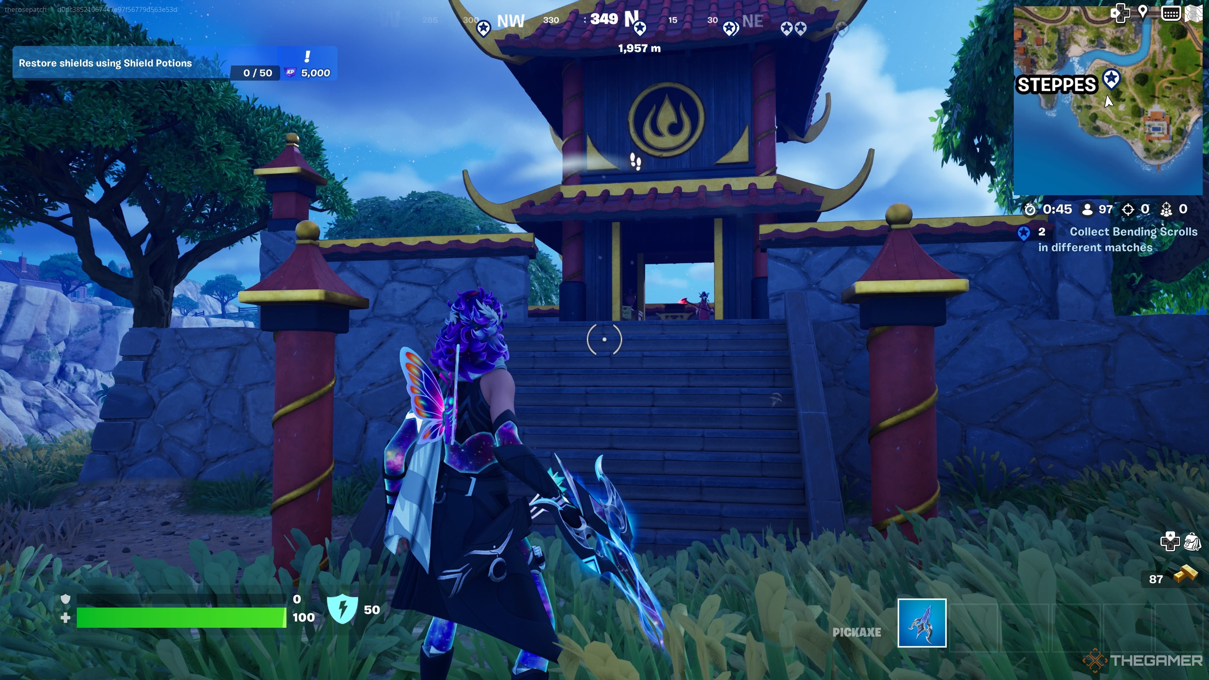 Visiting a Fire Shrine in Fortnite Chapter 5 Season 2