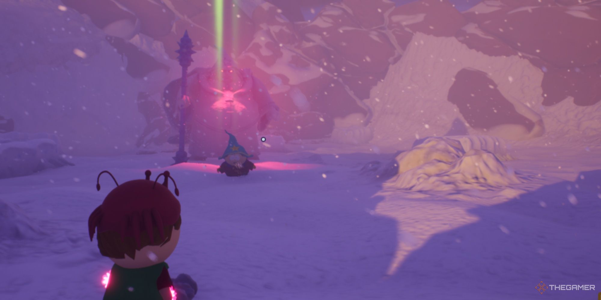 New Kid confronting Bulrog and Cartman in the boss arena prior to the fight.