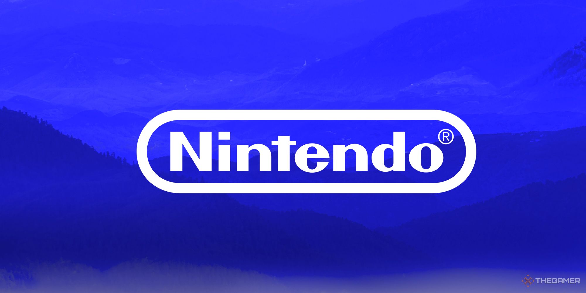 NEWS Nintendo logo over blue mountains