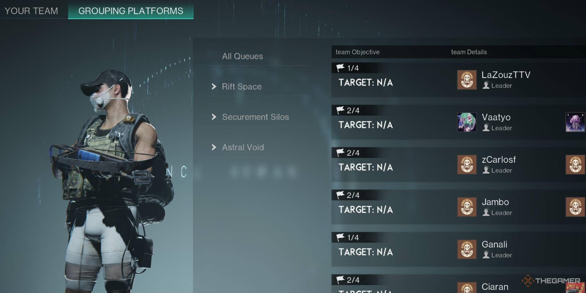 oNCE hUMAN team screen