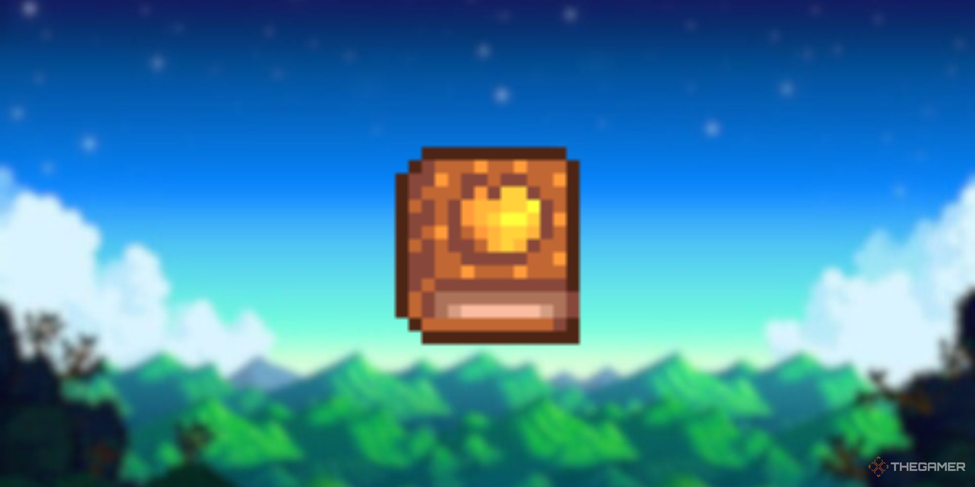 Stardew Valley Treasure Appraisal Guide Book Of Power Over A Blurred Background.