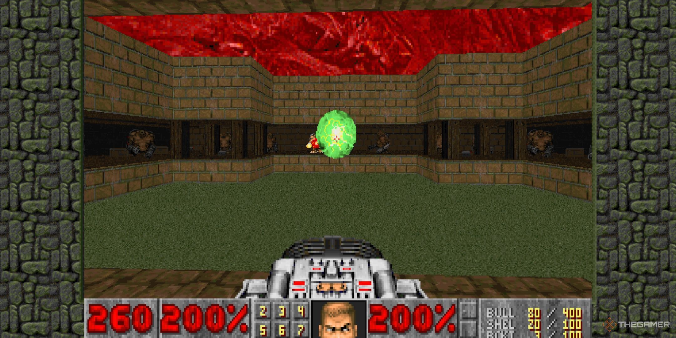 Blasting the BFG 9000 into a horde of enemies in Final Doom