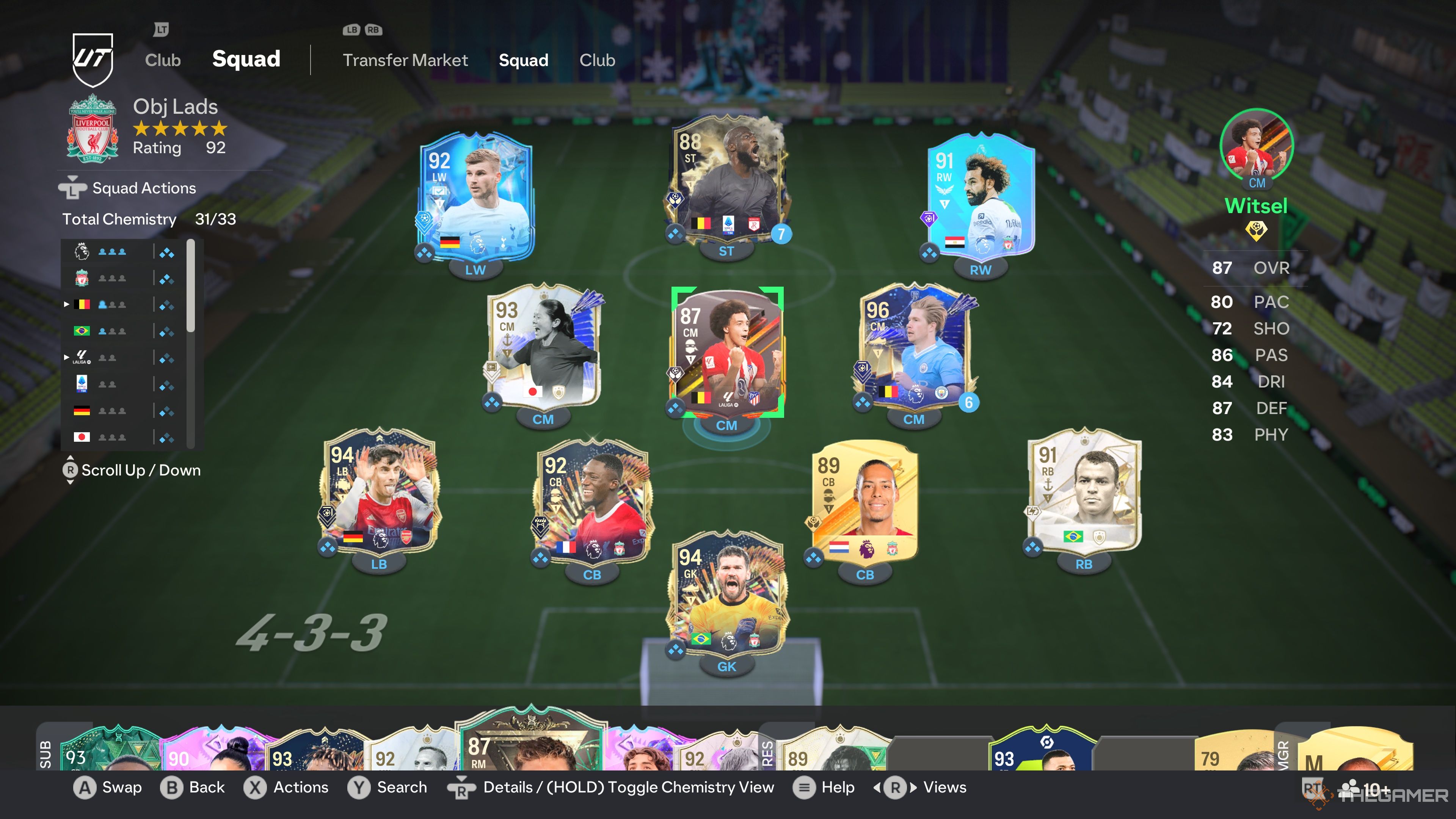 A team template to finish the TOTS Plus Hans Vanaken Challenge in EA Sports FC 24.