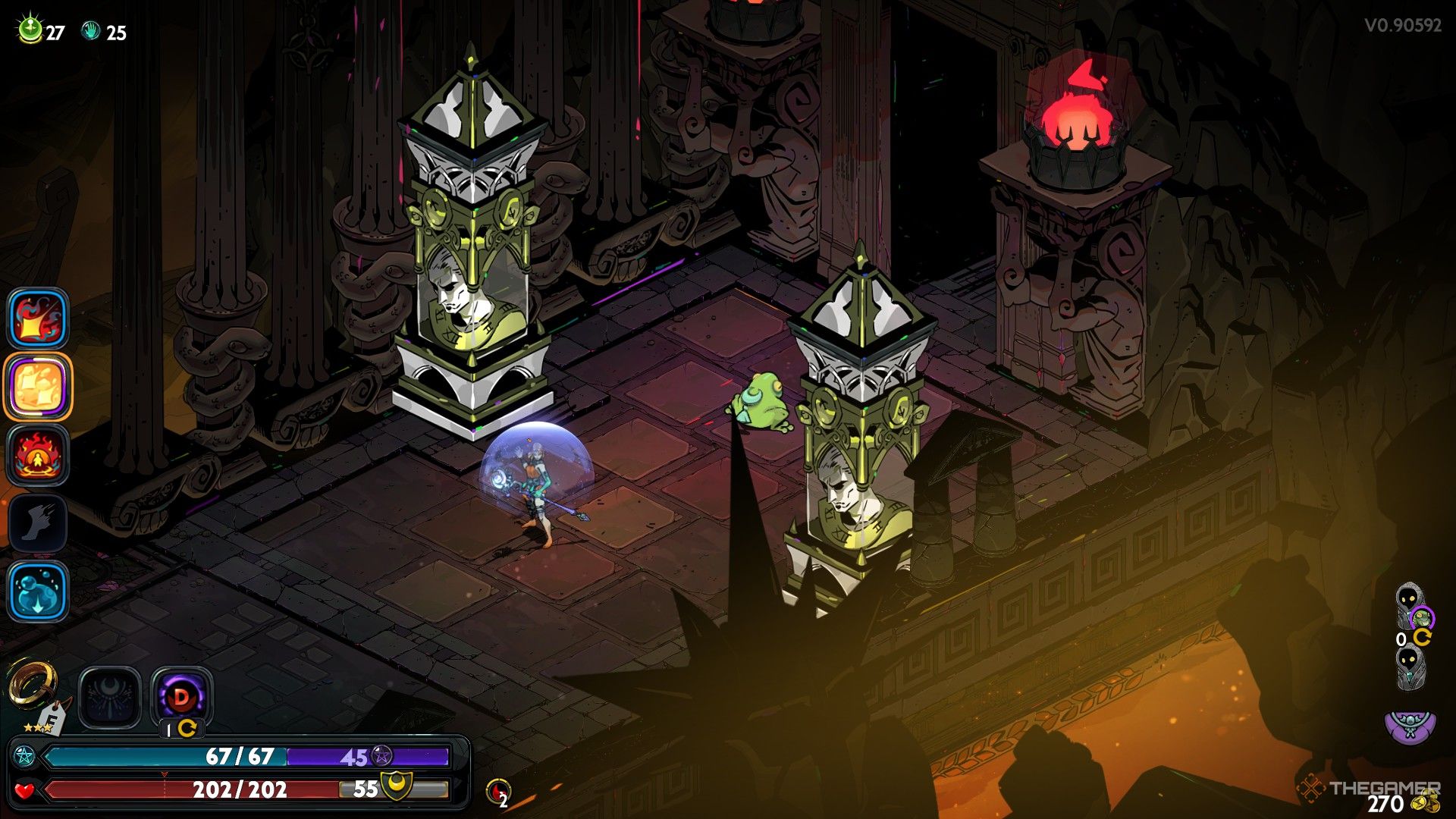 Hades 2 Melinoe standing at the entrance into Tartarus