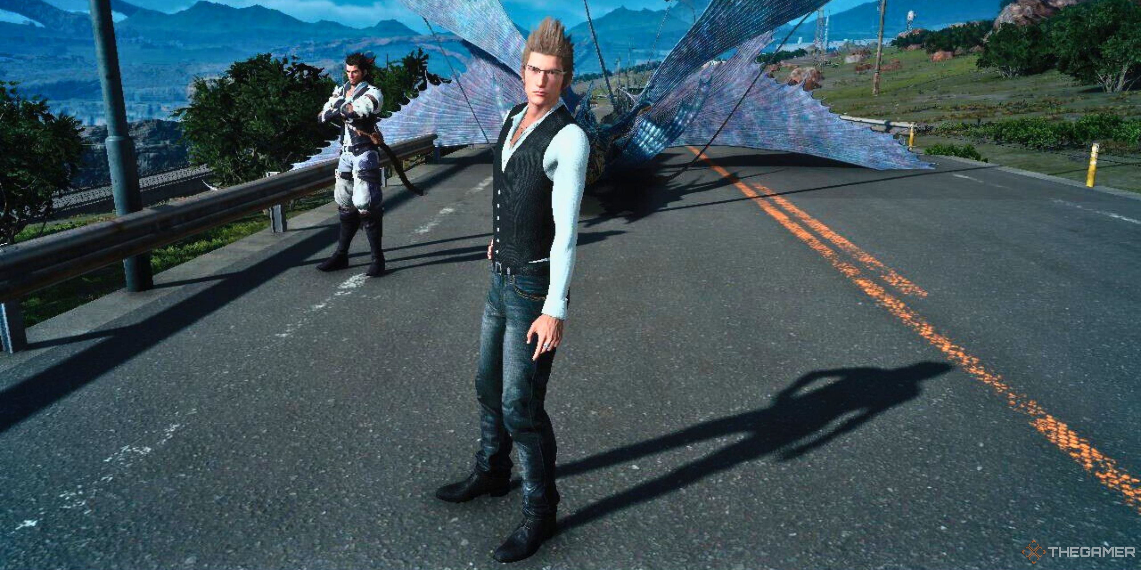 Ignis and Gladio in Final Fantasy 15