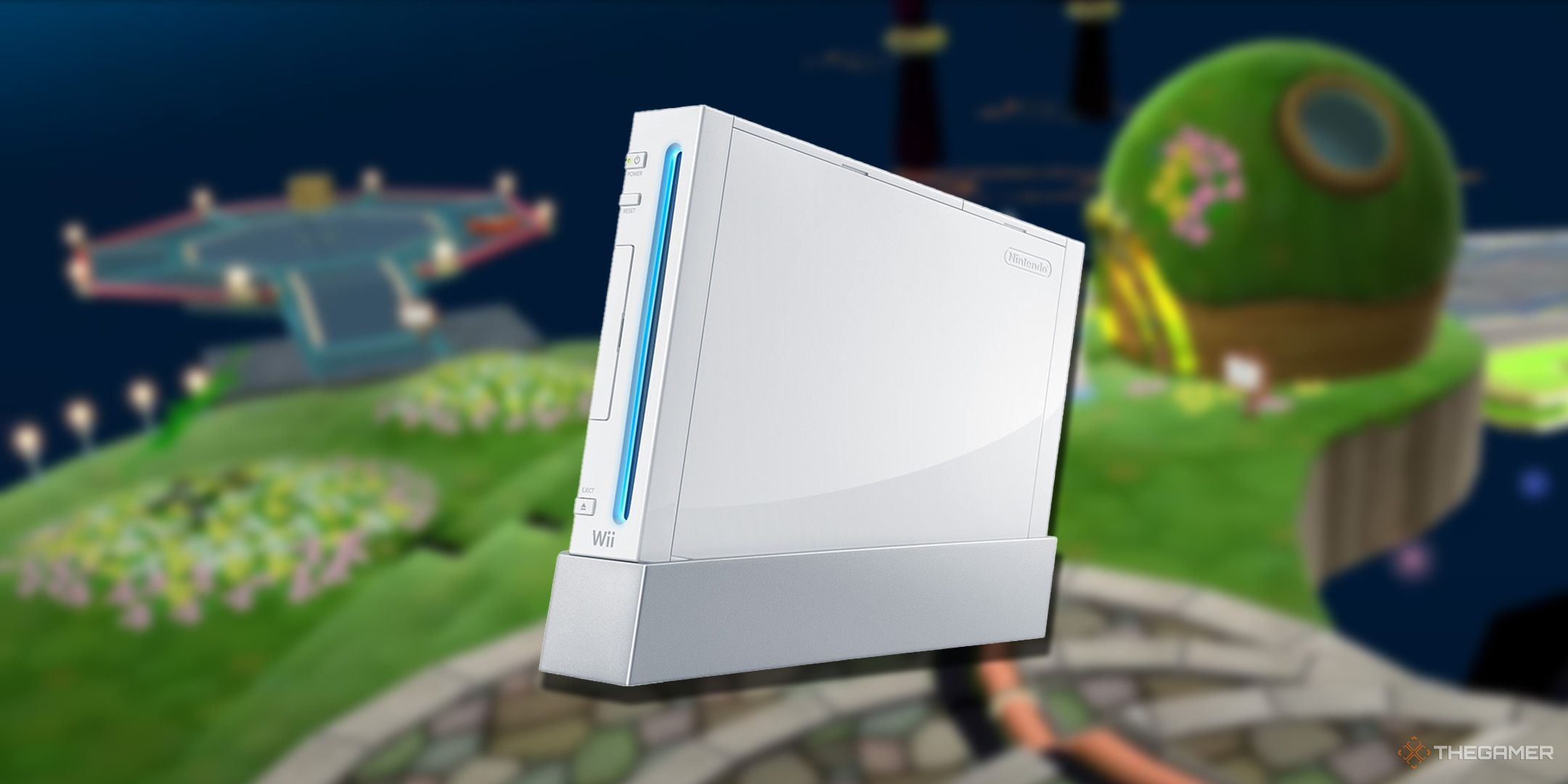The Nintendo Wii playing Super Mario Galaxy