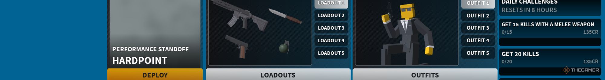 the hub screen from Roblox Bad Business