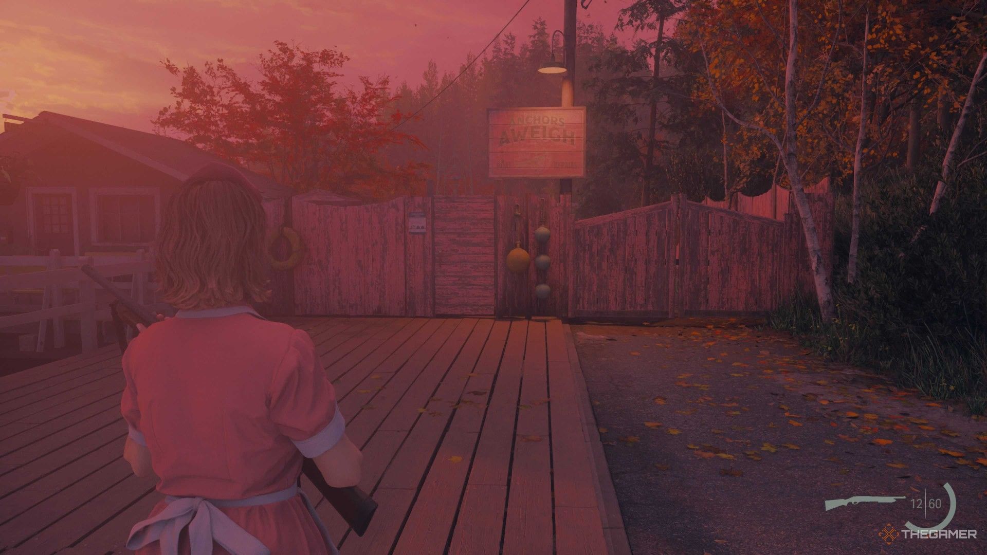 The boatyard entrance from Alan Wake 2 Night Springs Number One Fan