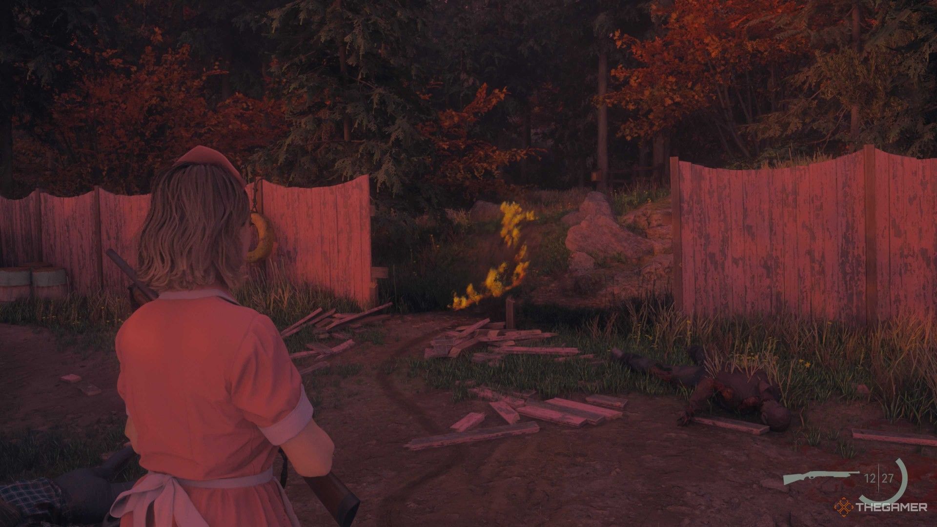 The fire trail from the boatyard in Alan Wake 2 Night Springs Number One Fan